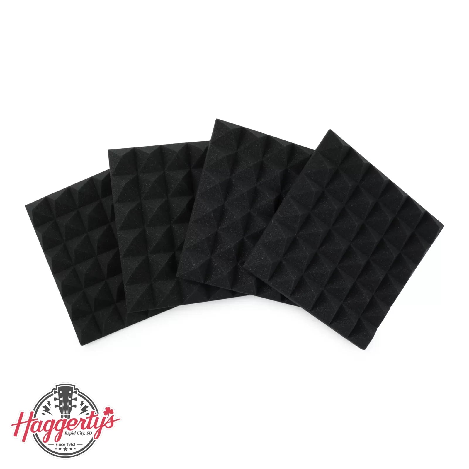 Gator 4-pack of Charcoal 12-inch x 12-inch Acoustic Pyramid Panel