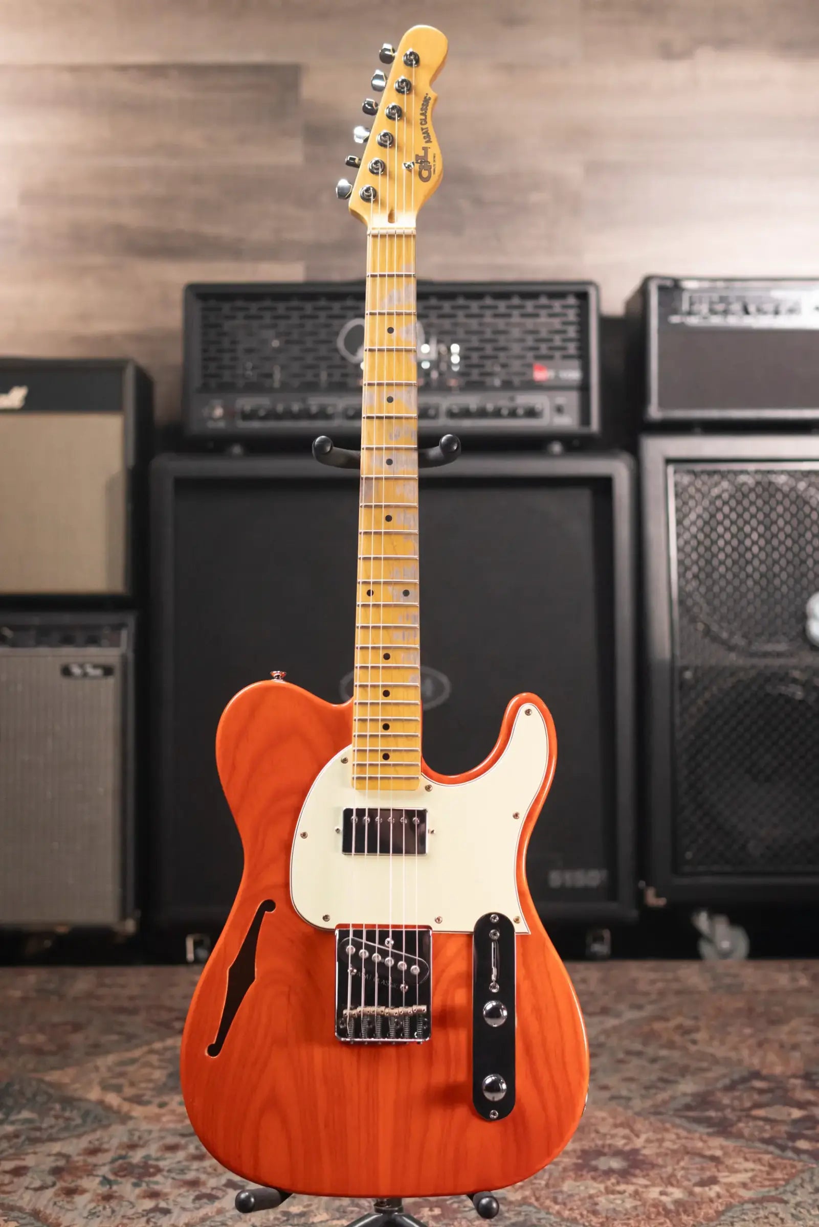 G&L ASAT Classic Tribute Series Bluesboy Semi-Hollow Electric Guitar - Clear Orange - Used