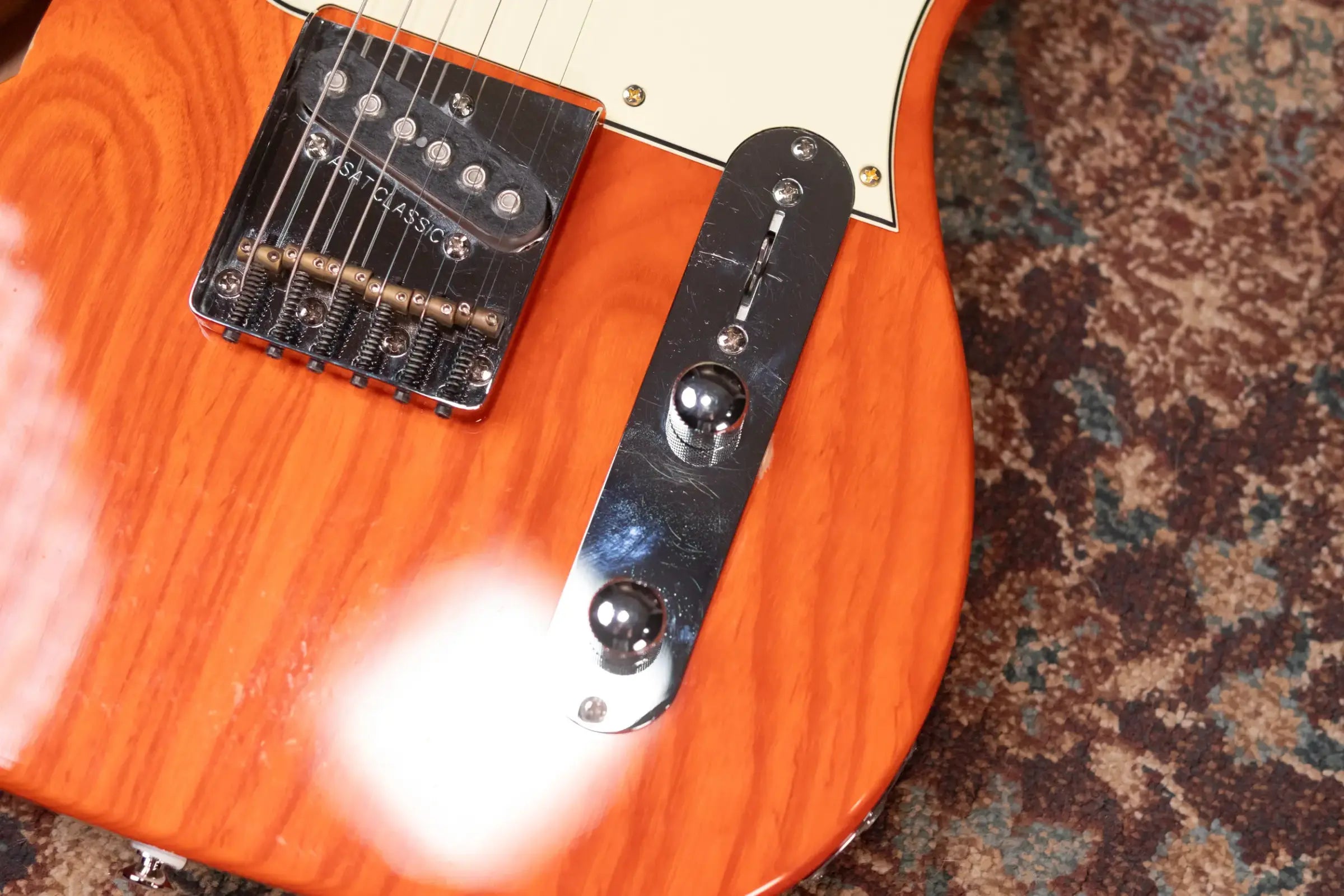 G&L ASAT Classic Tribute Series Bluesboy Semi-Hollow Electric Guitar - Clear Orange - Used