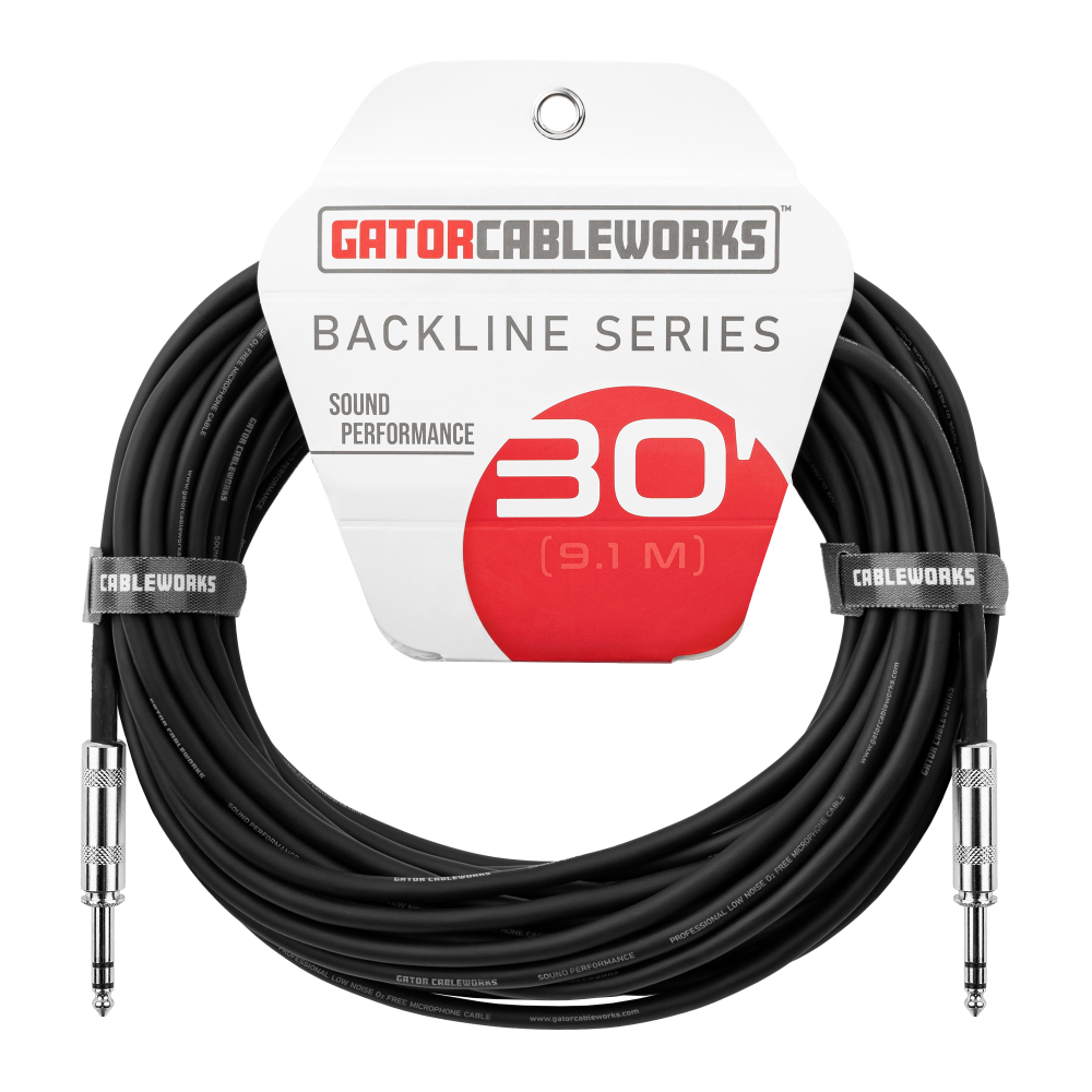 Gator Cableworks Backline Series Balanced TRS Cable - 30ft