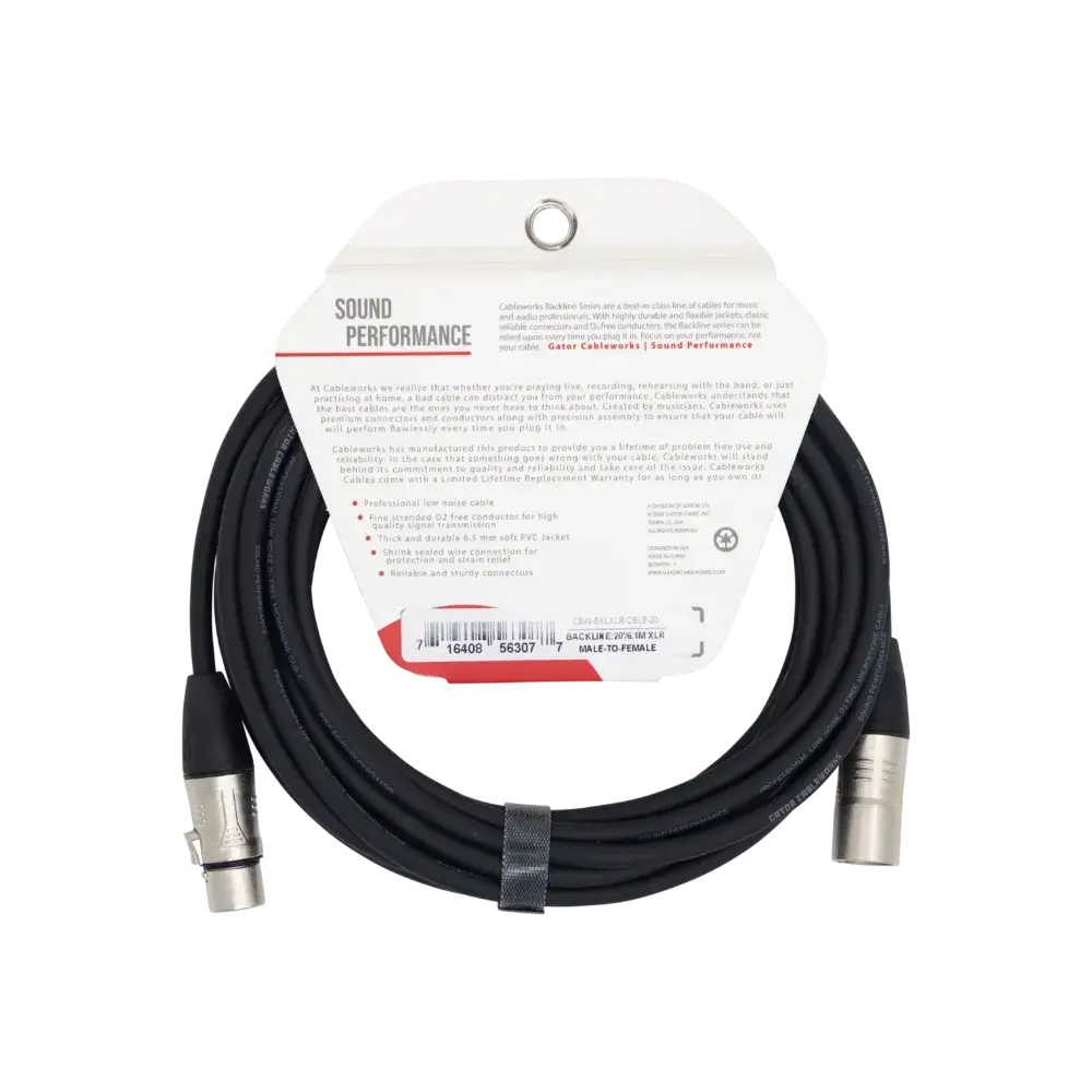 Gator Cableworks Backline Series XLR Cable - 20ft