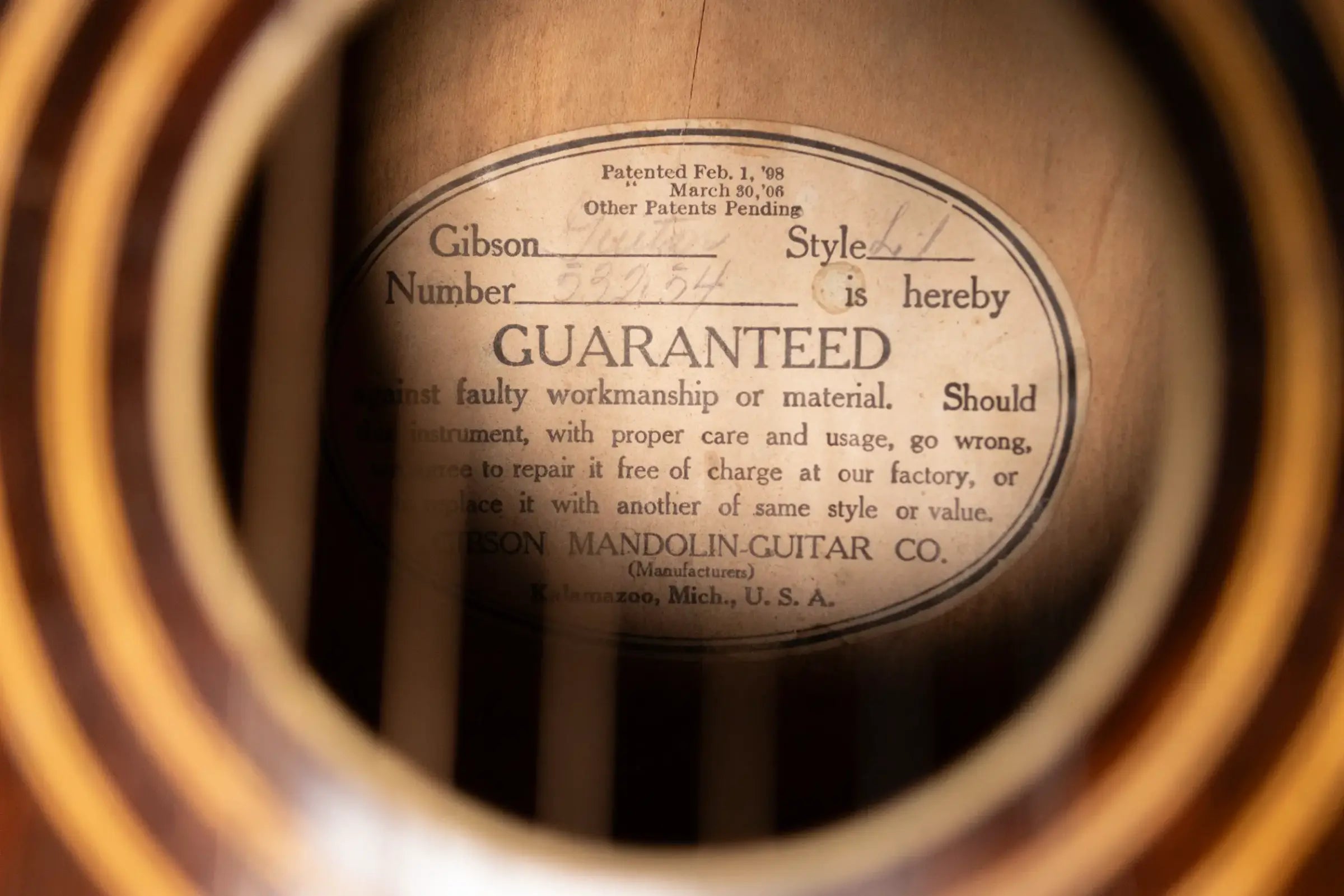 Gibson 1919 L-1 Acoustic Guitar with Original Hardshell Case - Used