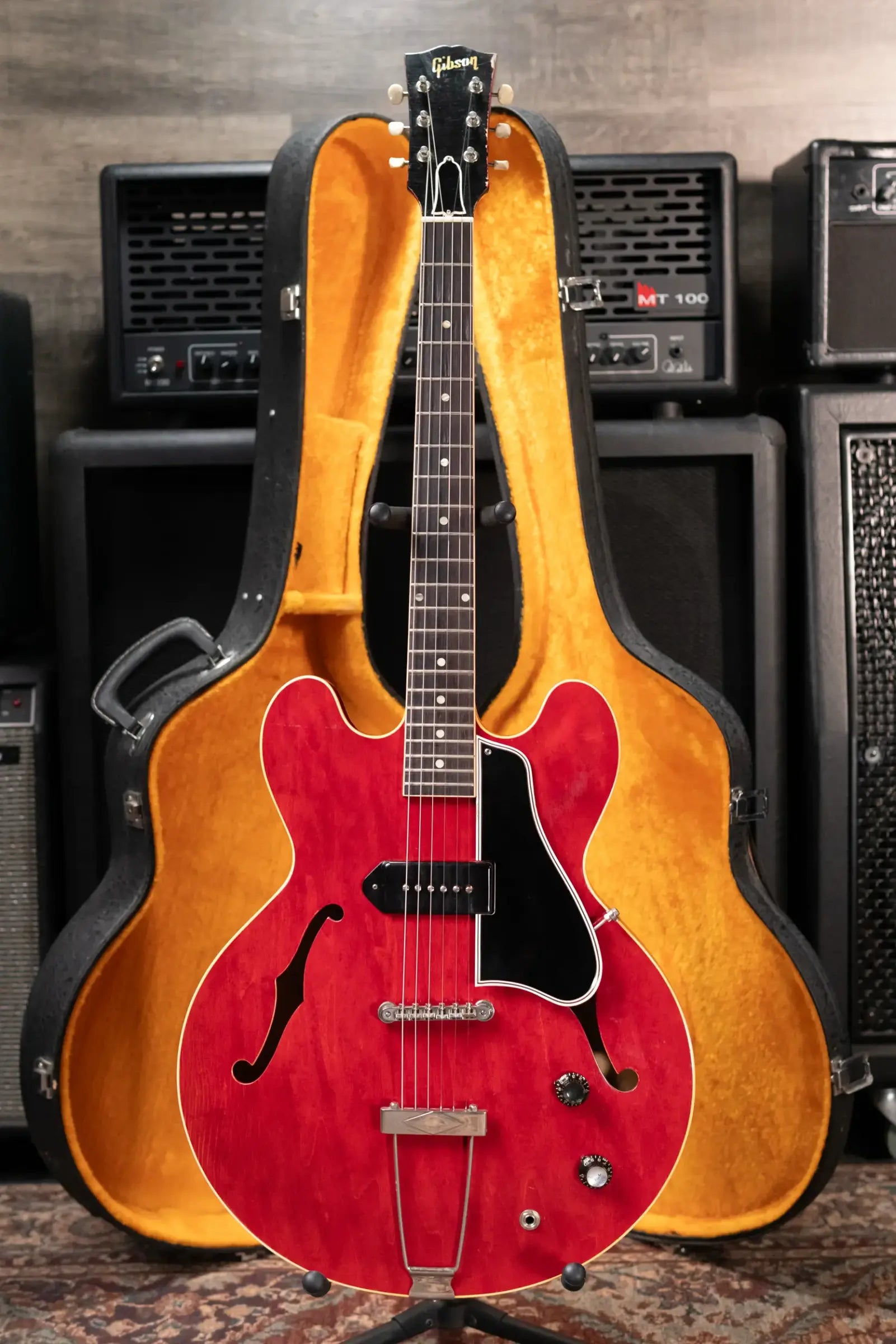 Gibson 1961 ES-330TC Thinline Hollow Body Electric Guitar Cherry with Hardshell Case - Used