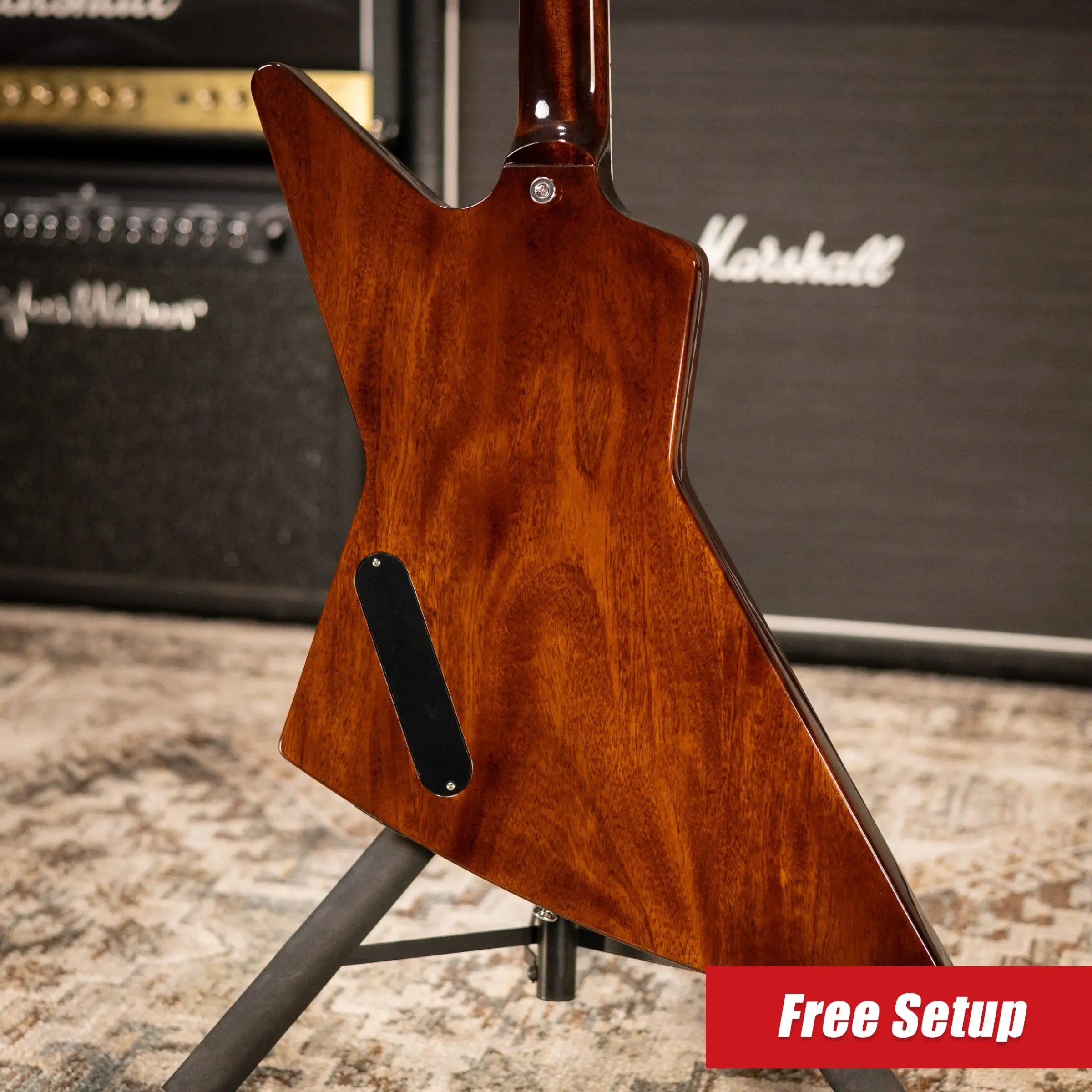 Gibson 70s Explorer Electric Guitar - Dark Walnut with Hardshell Case