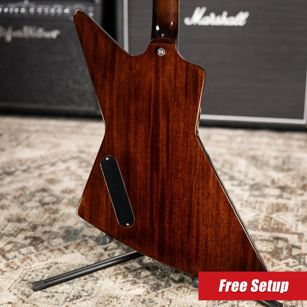 Gibson 70s Explorer Electric Guitar - Dark Walnut with Hardshell Case
