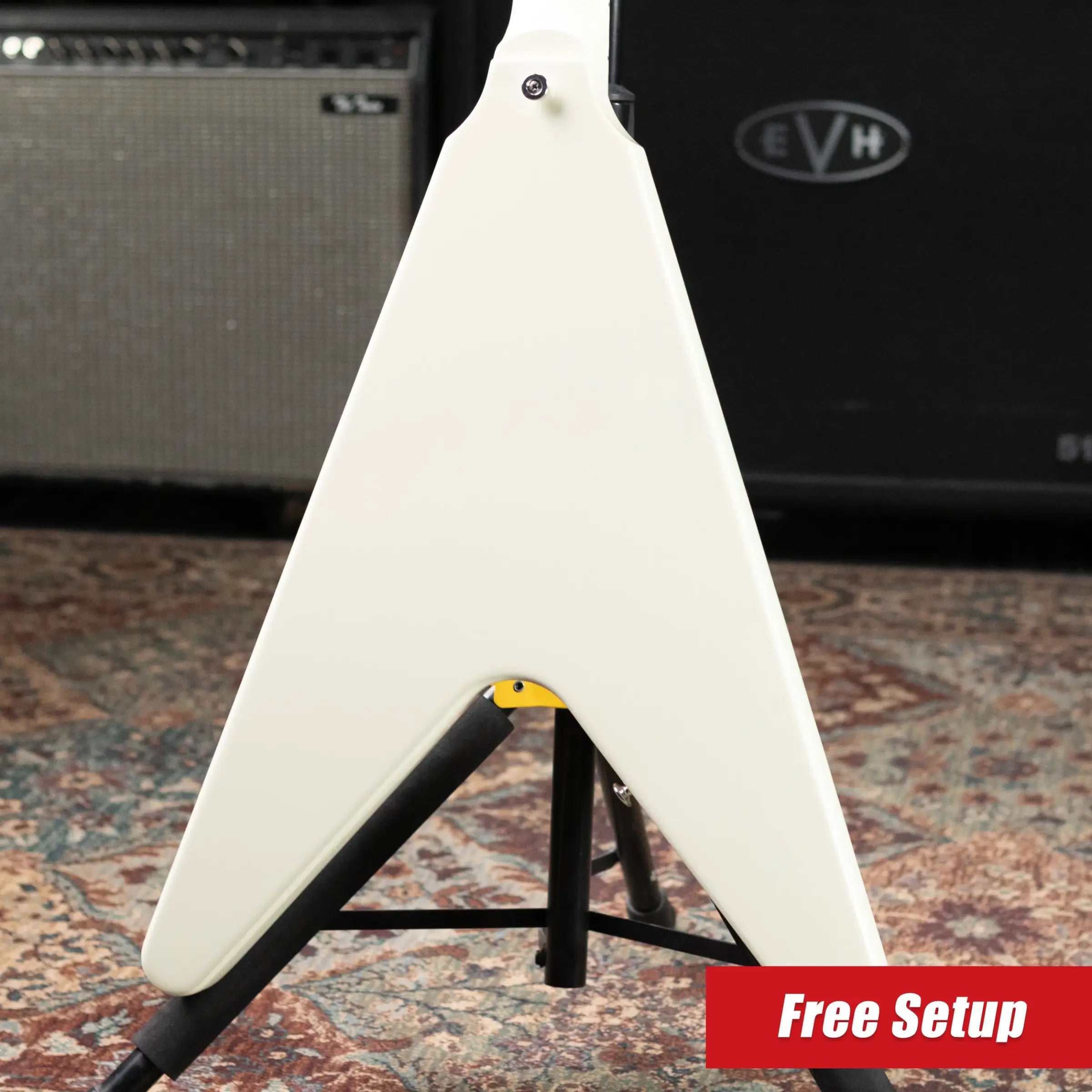 Gibson 70s Flying V Electric Guitar - Classic White with Hardshell Case