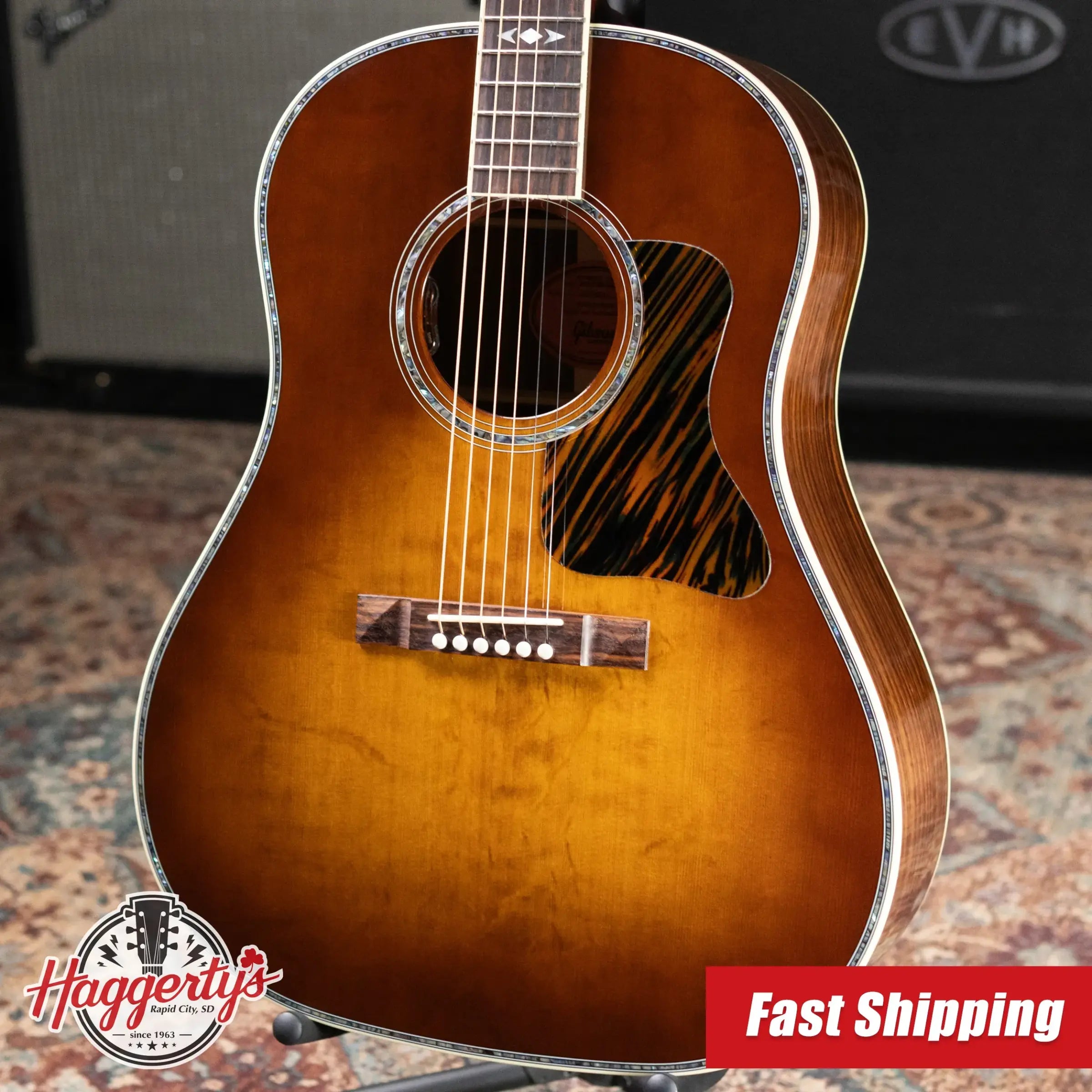 Gibson Advanced Jumbo Anniversary Limited Edition Acoustic/Electric Guitar - Cremona Burst with Hardshell Case