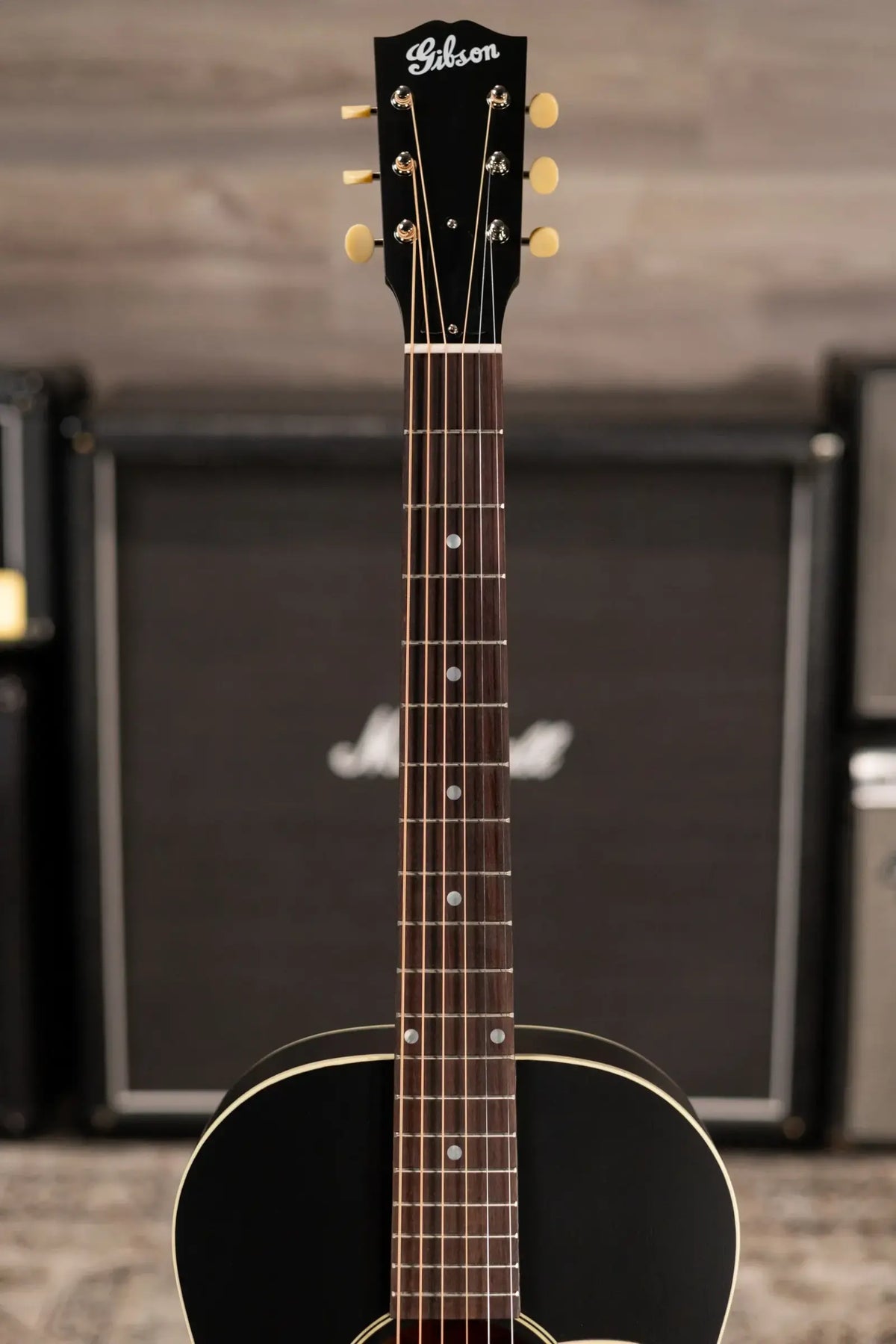 Gibson Century Collection L-00 12-Fret Acoustic Guitar - Ebony with Hardshell Case - B-Stock