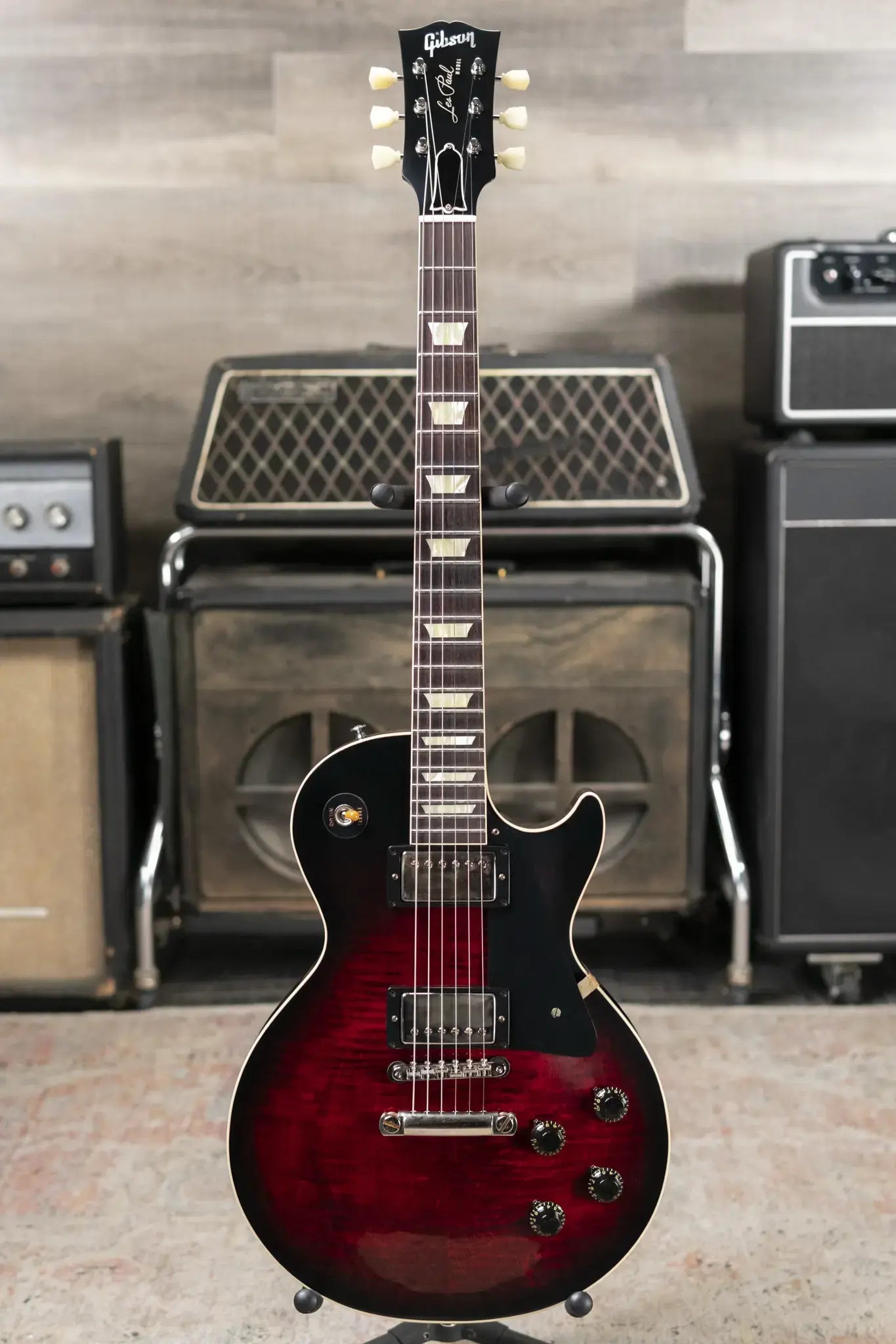 Gibson Custom 1959 Les Paul Standard VOS Electric Guitar - Red Tiger Burst with Hardshell Case