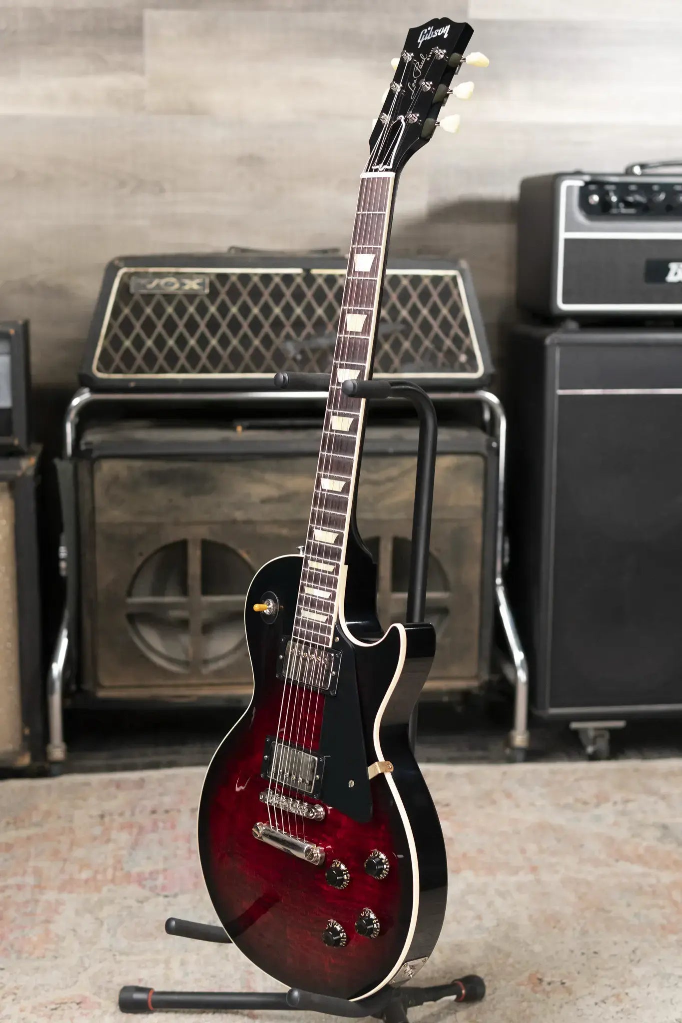 Gibson Custom 1959 Les Paul Standard VOS Electric Guitar - Red Tiger Burst with Hardshell Case