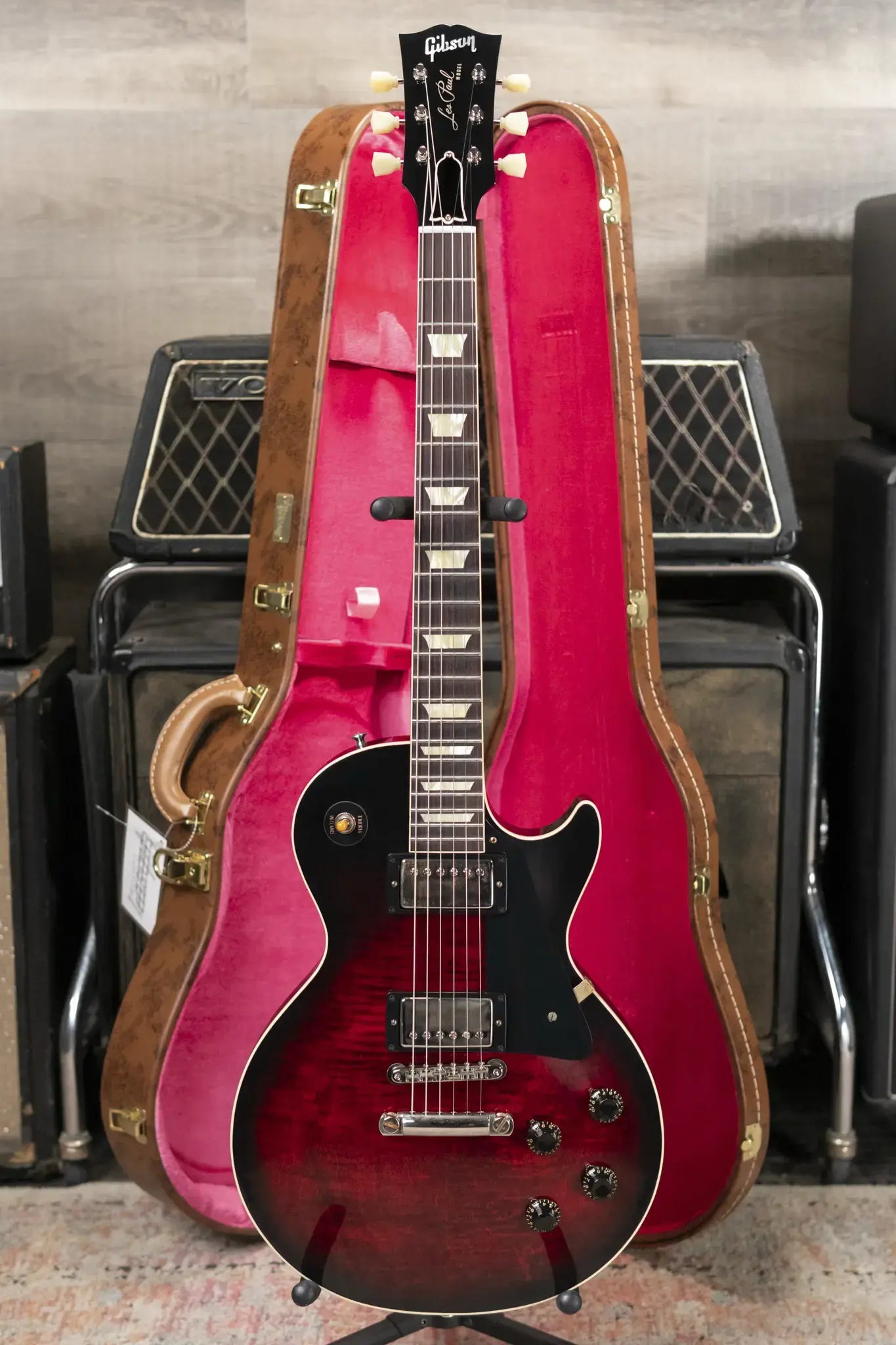Gibson Custom 1959 Les Paul Standard VOS Electric Guitar - Red Tiger Burst with Hardshell Case