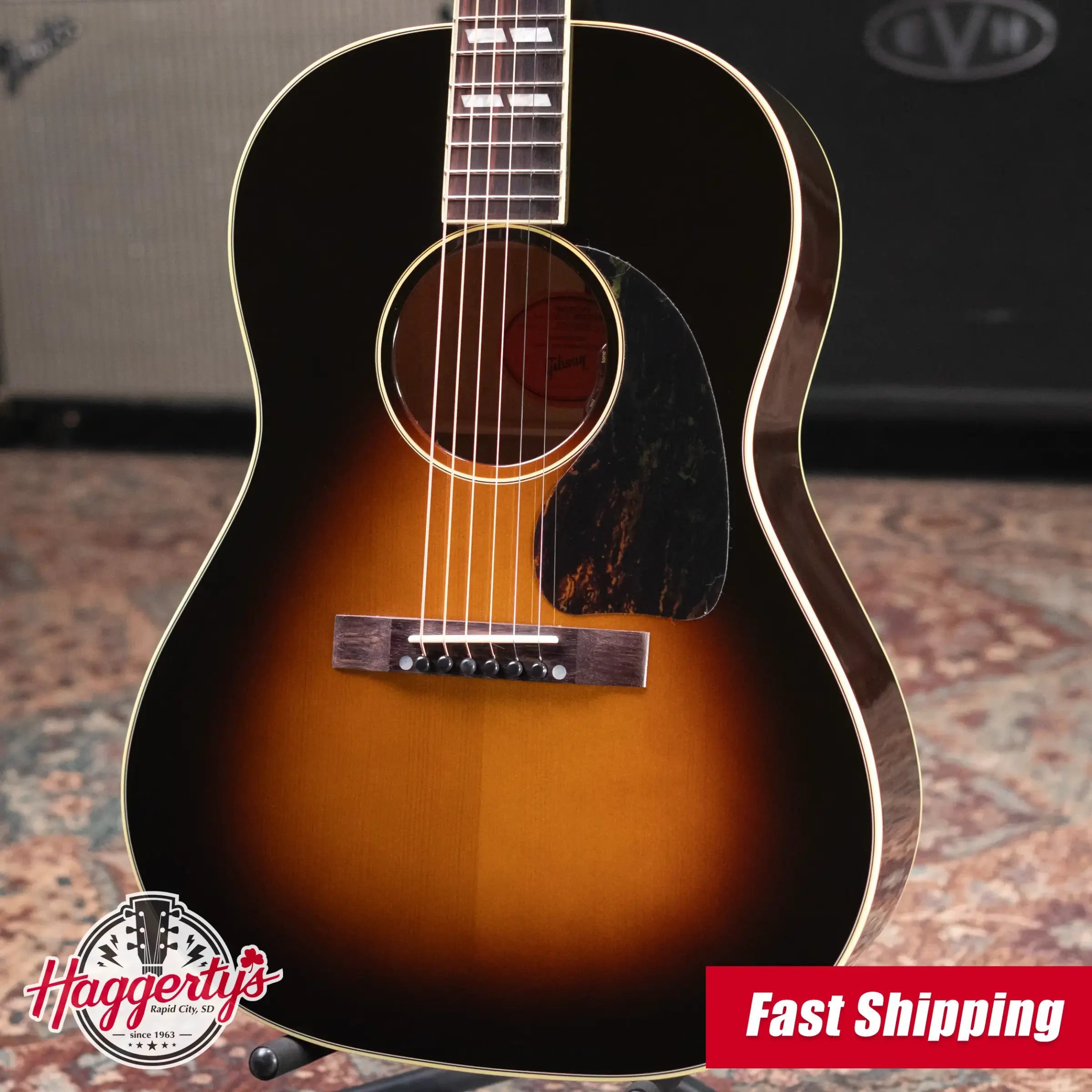 Gibson Custom Nathaniel Rateliff LG-2 Western Acoustic Guitar - Vintage Sunburst with Hardshell Case