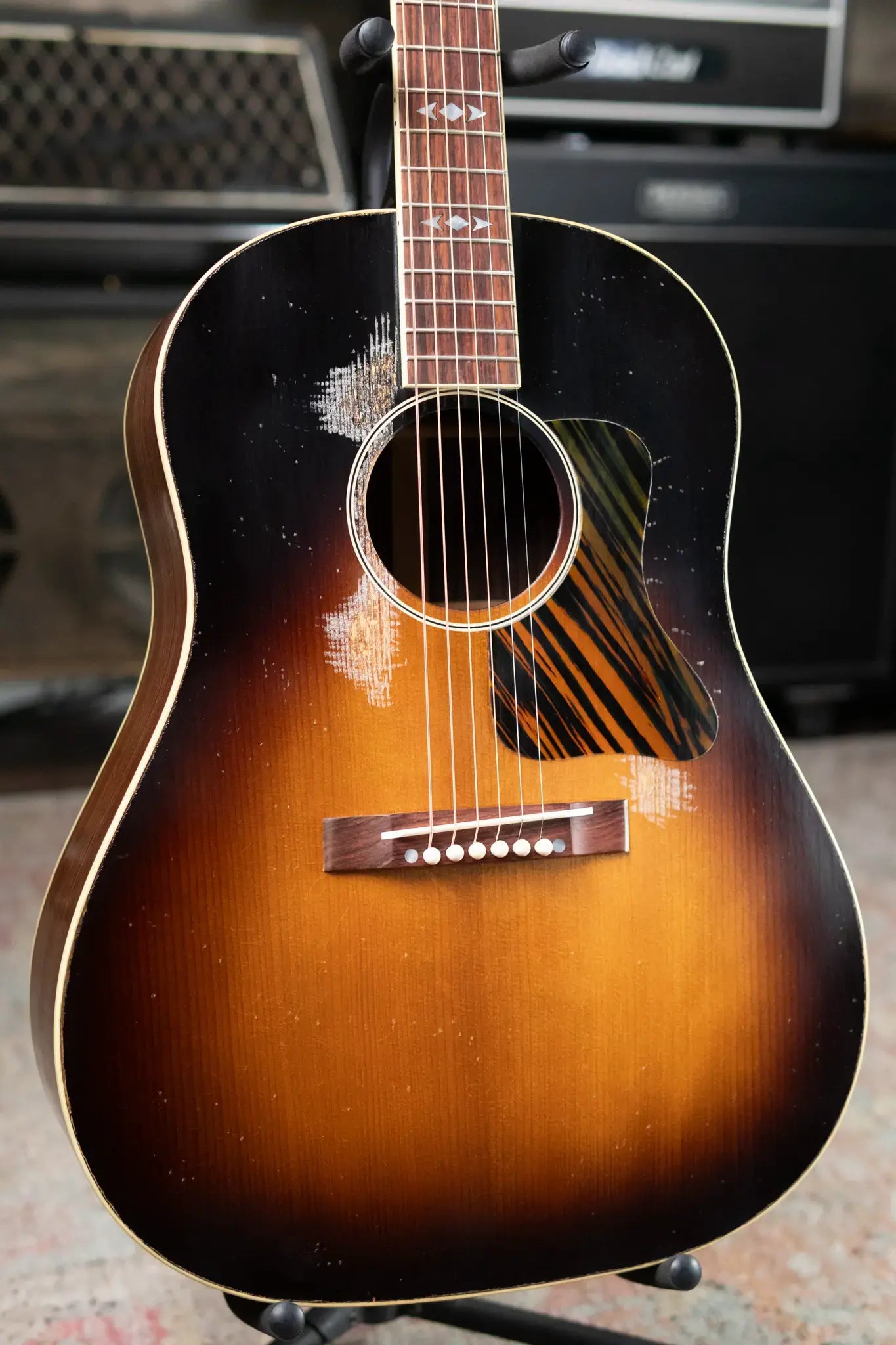 Gibson Custom Shop 1936 Advanced Jumbo Murphy Lab Heavy Aged Acoustic Guitar - Vintage Sunburst with Hardshell Case