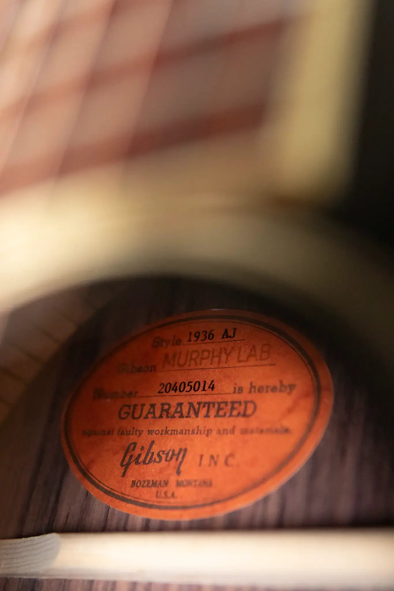 Gibson Custom Shop 1936 Advanced Jumbo Murphy Lab Heavy Aged Acoustic Guitar - Vintage Sunburst with Hardshell Case