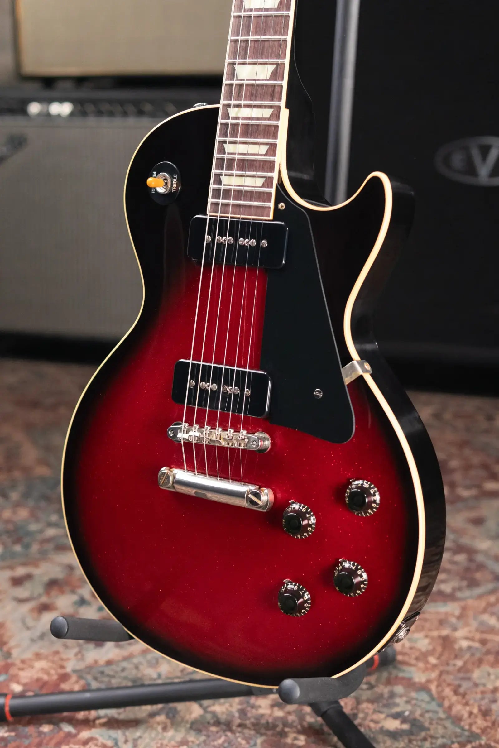Gibson Custom Shop 1956 Les Paul Standard VOS Electric Guitar - Red Sparkle with Hardshell Case
