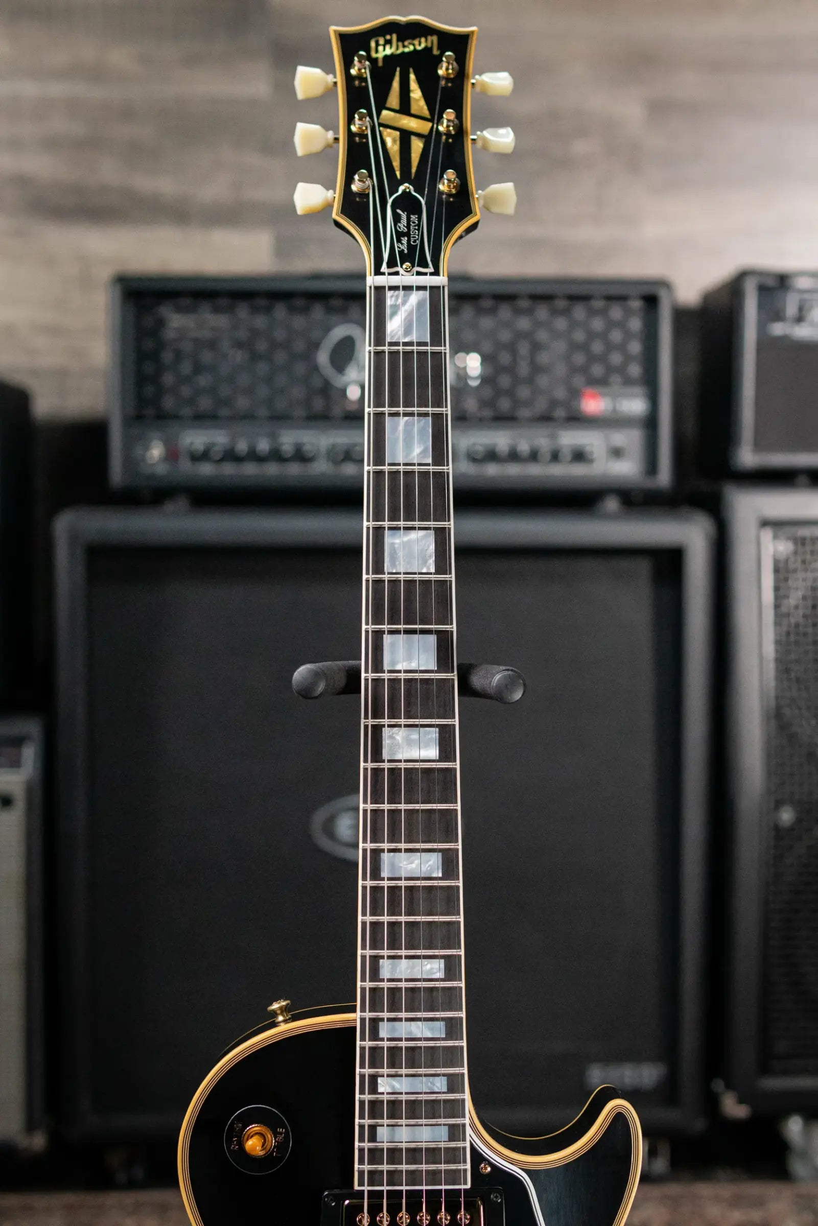 Gibson Custom Shop 1957 Les Paul Custom Reissue 2 Pickup VOS Electric Guitar - Ebony with Hardshell Case