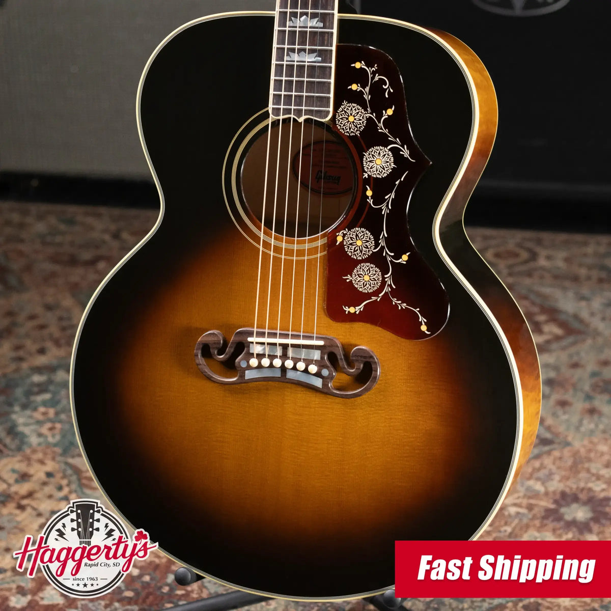 Gibson Custom Shop 1957 SJ-200 Acoustic Guitar - Vintage Sunburst with Hardshell Case