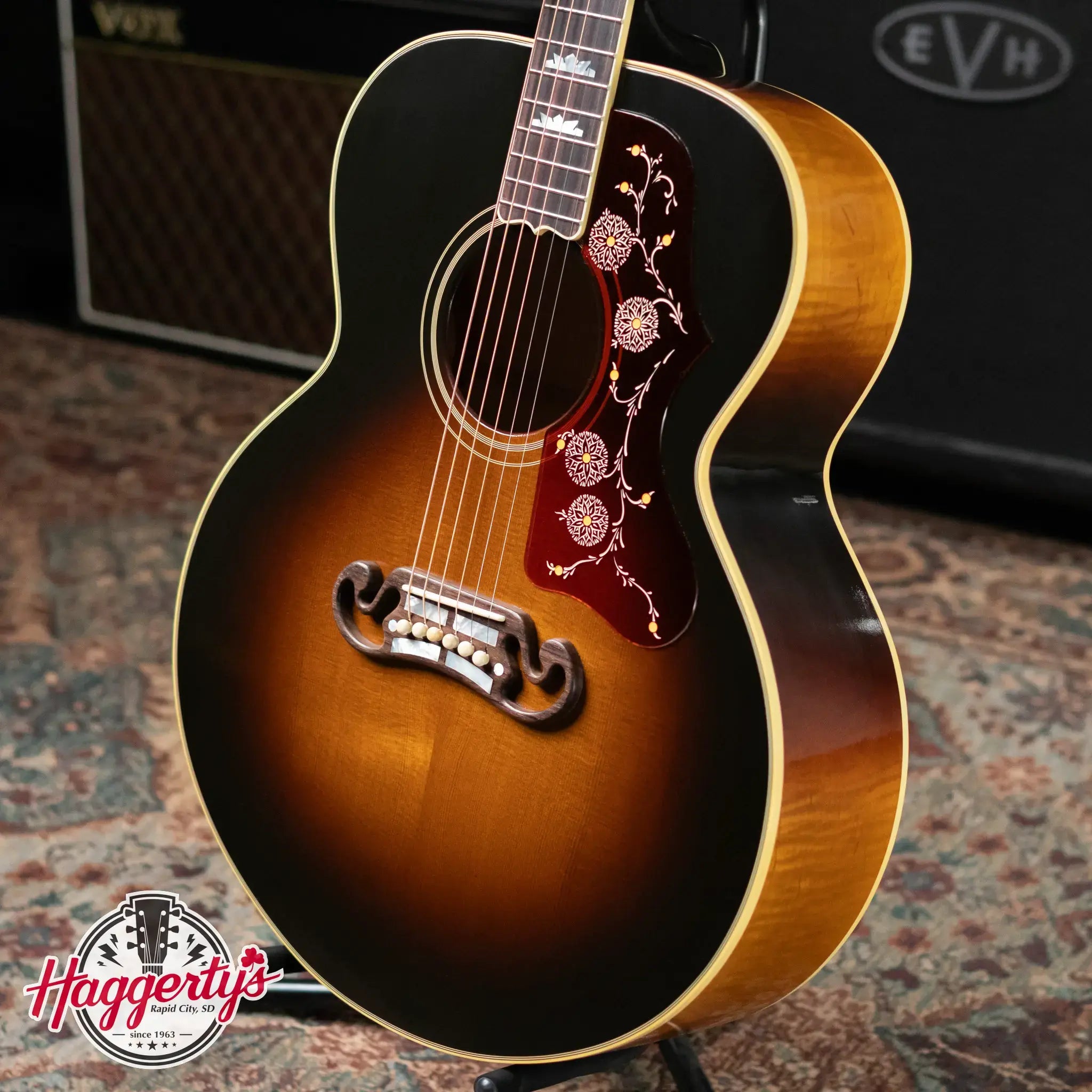 Gibson Custom Shop 1957 SJ-200 Jumbo Acoustic/Electric Guitar - Vintage Sunburst with Hardshell Case
