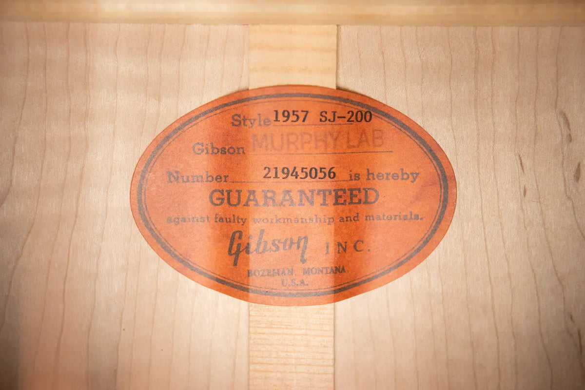 Gibson Custom Shop 1957 SJ-200 Murphy Lab Light Aged Acoustic Guitar - Dark Natural with Hardshell Case - Demo