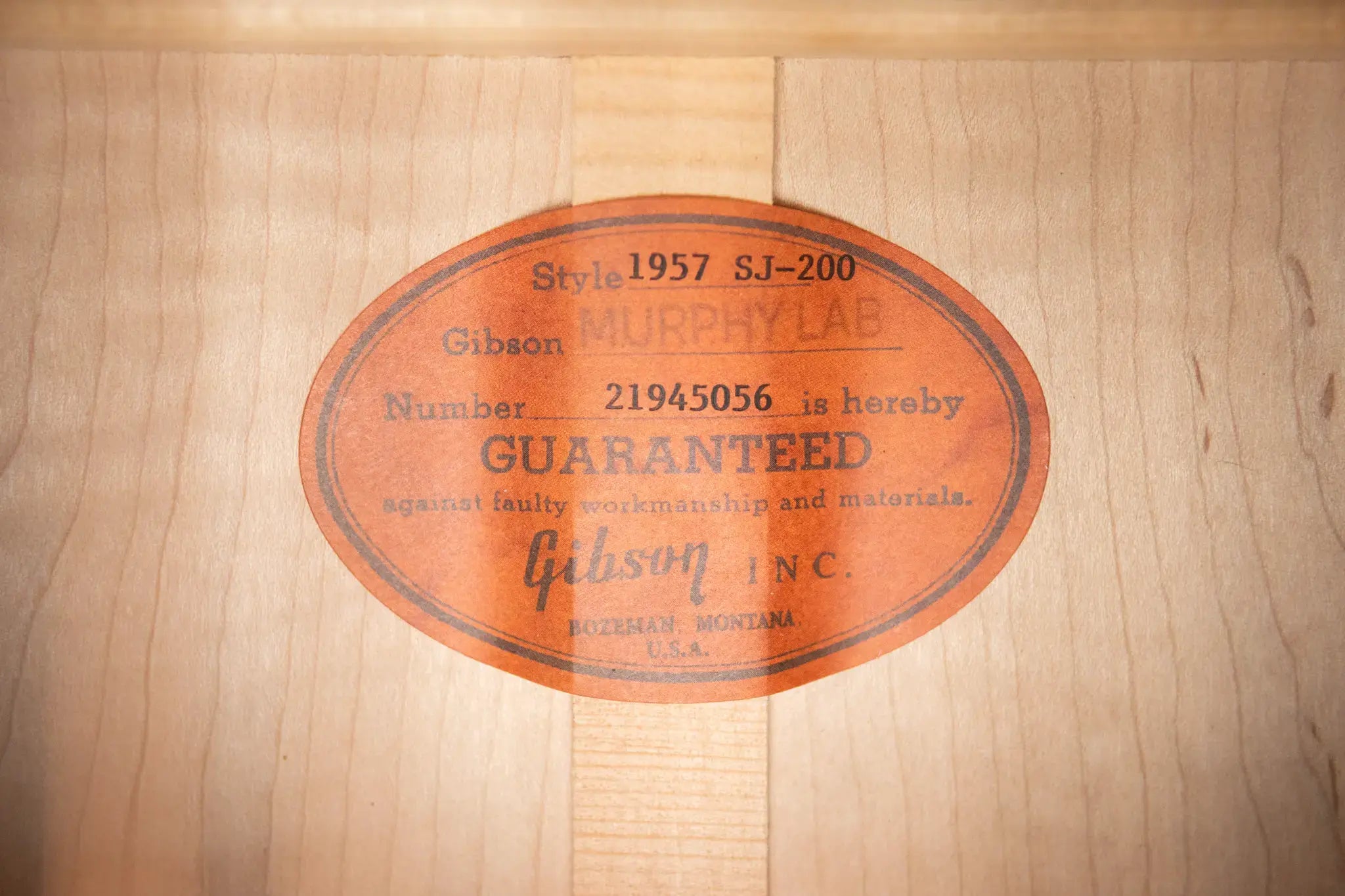 Gibson Custom Shop 1957 SJ-200 Murphy Lab Light Aged Acoustic Guitar - Dark Natural with Hardshell Case