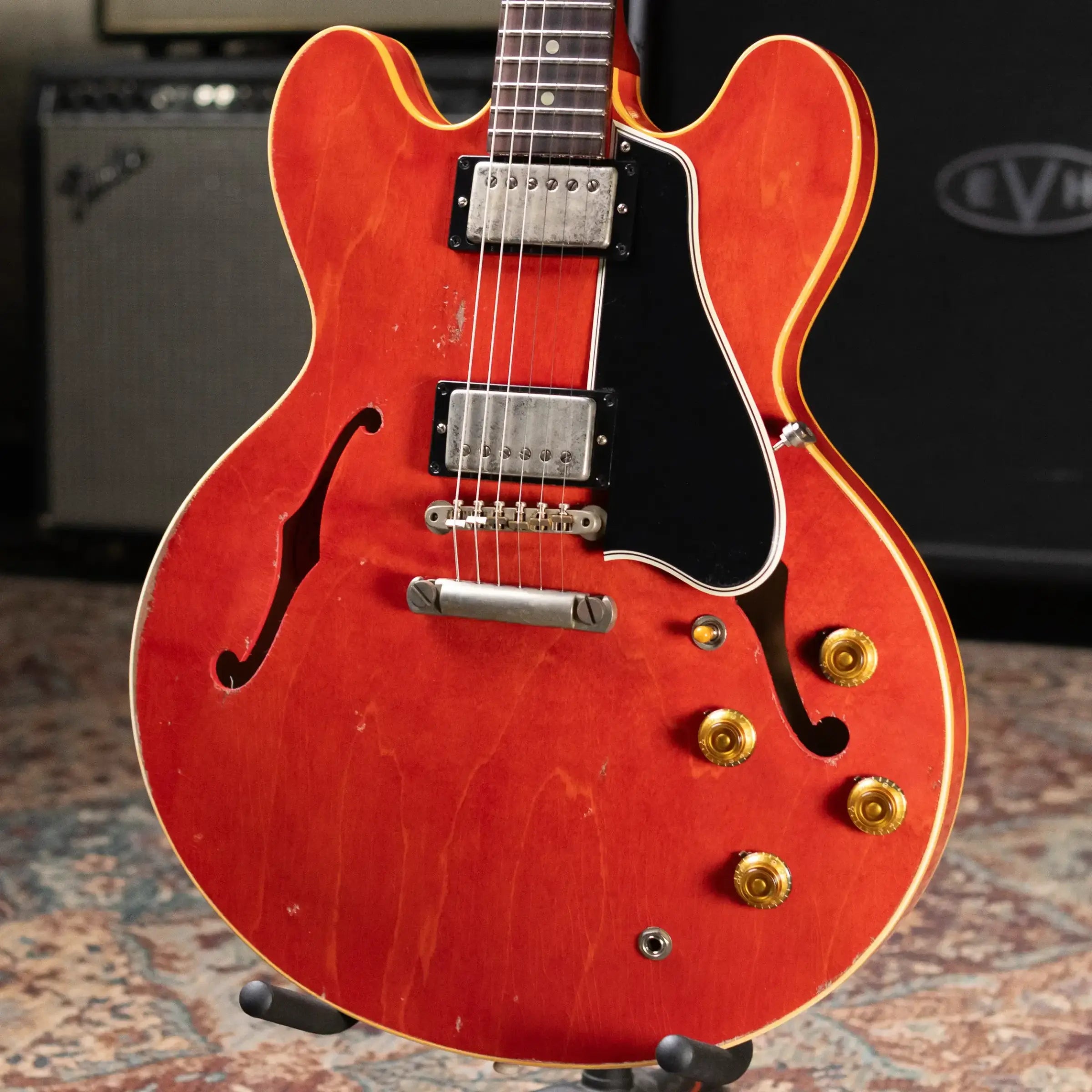 Gibson Custom Shop 1958 ES-335 Unbound Murphy Lab Heavy Aged Semi-Hollow Electric Guitar - Watermelon with Hardshell Case