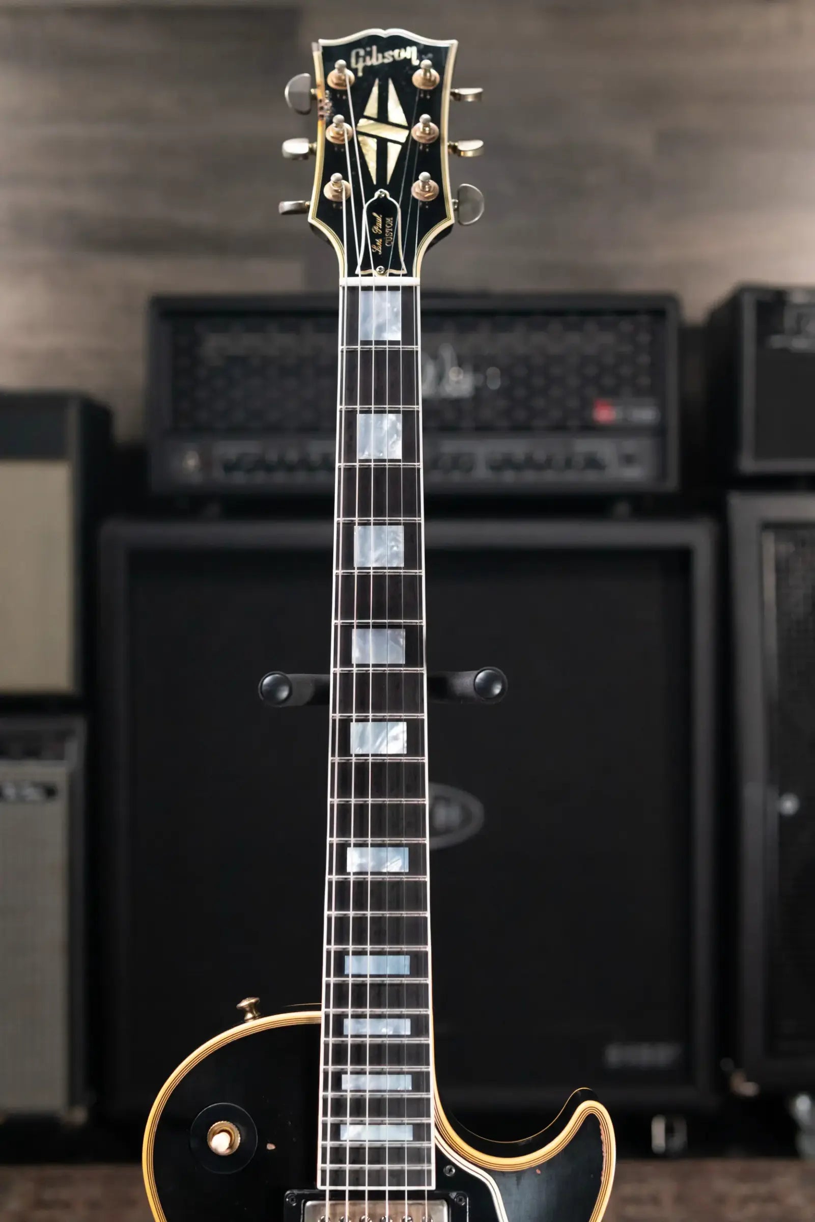 Gibson Custom Shop 1958 Les Paul Custom Eric Clapton Signature 3 Pickup Murphy Lab Aged Electric Guitar - Ebony with Hardshell Case