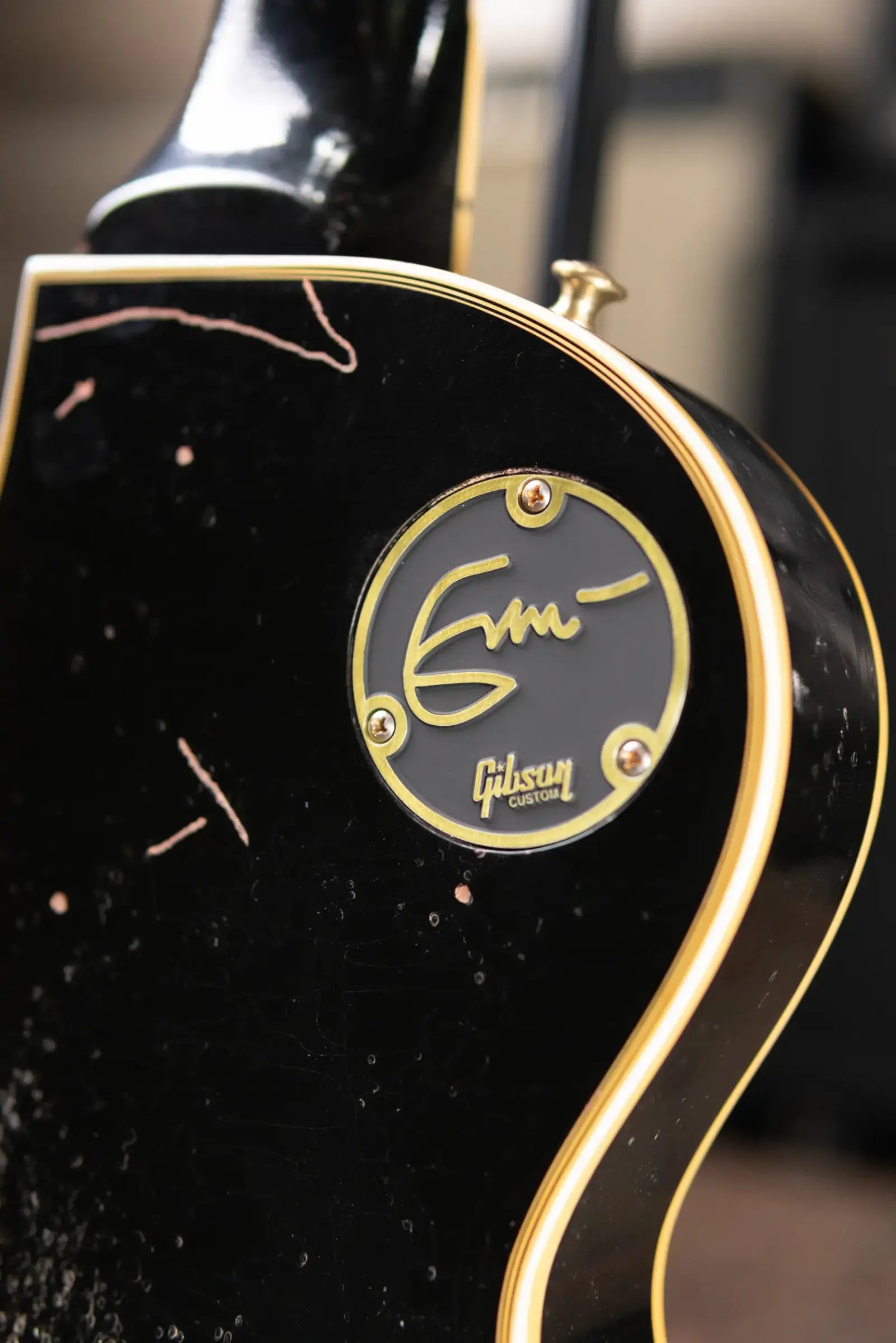 Gibson Custom Shop 1958 Les Paul Custom Eric Clapton Signature 3 Pickup Murphy Lab Aged Electric Guitar - Ebony with Hardshell Case