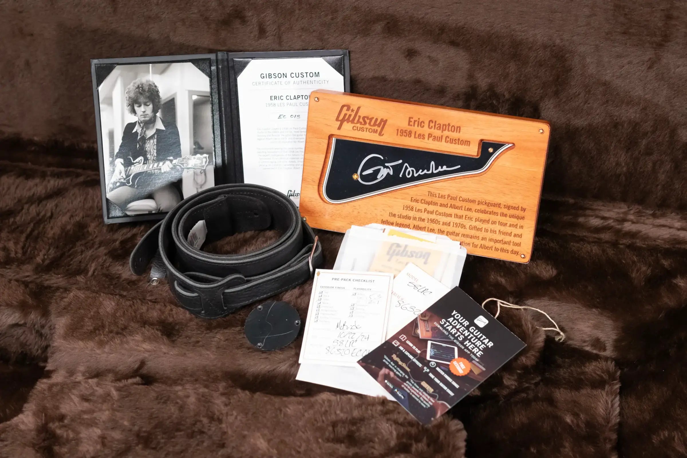 Gibson Custom Shop 1958 Les Paul Custom Eric Clapton Signature 3 Pickup Murphy Lab Aged Electric Guitar - Ebony with Hardshell Case