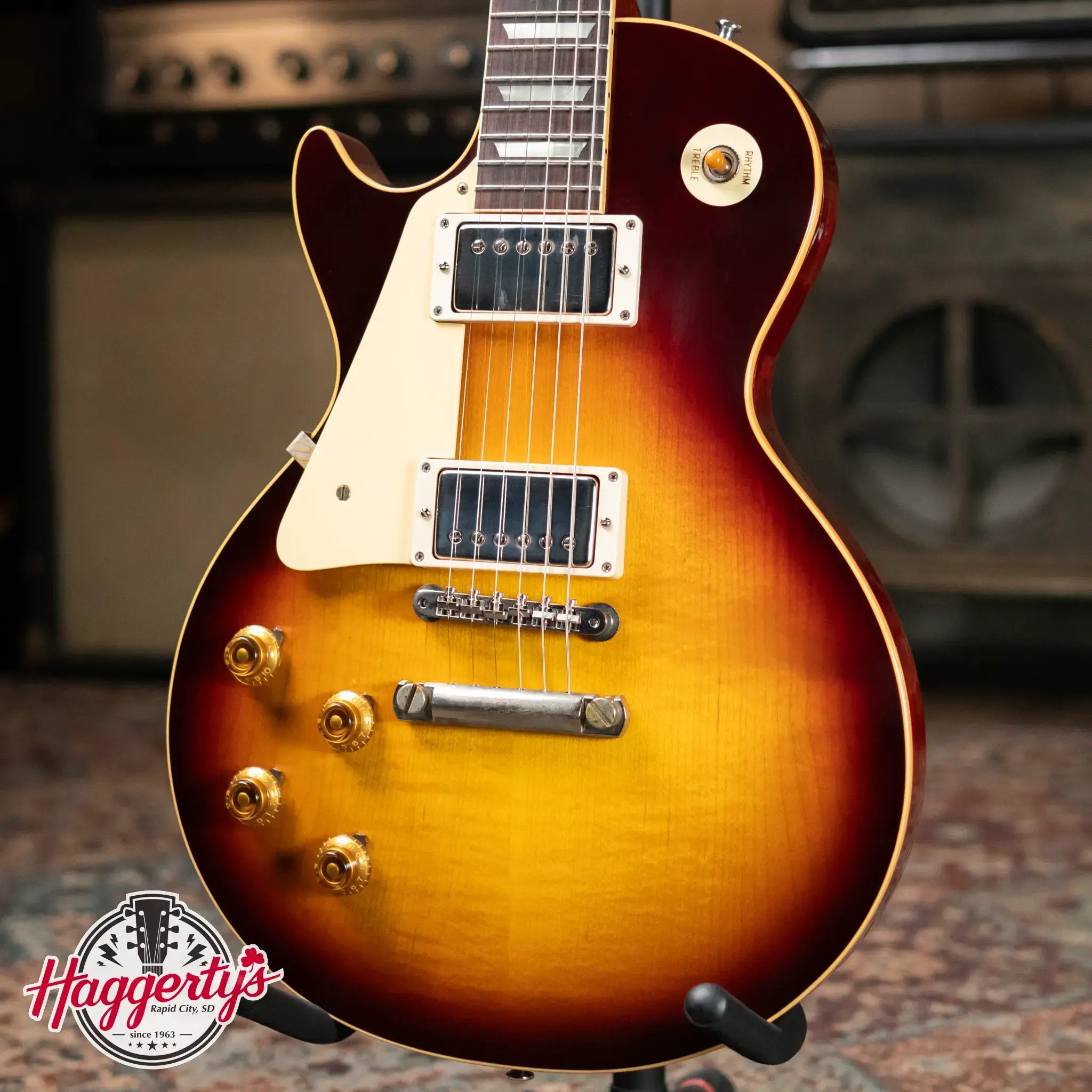 Gibson Custom Shop 1958 Les Paul Standard Reissue VOS Left-Handed - Bourbon Burst with Hardshell Case