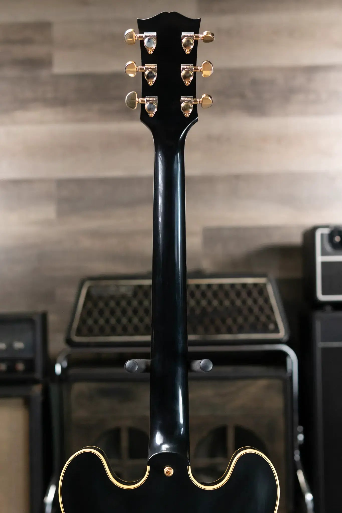 Gibson Custom Shop 1959 ES-355 Reissue Stop Bar VOS Semi-Hollow Electric Guitar - Ebony with Hardshell Case