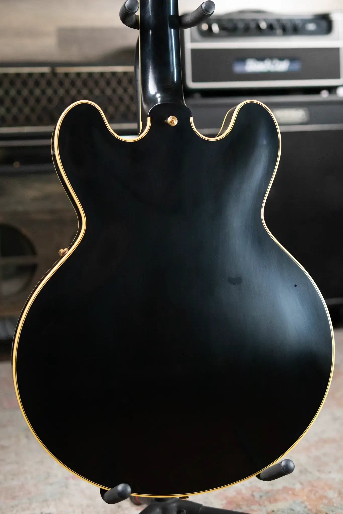 Gibson Custom Shop 1959 ES-355 Reissue Stop Bar VOS Semi-Hollow Electric Guitar - Ebony with Hardshell Case