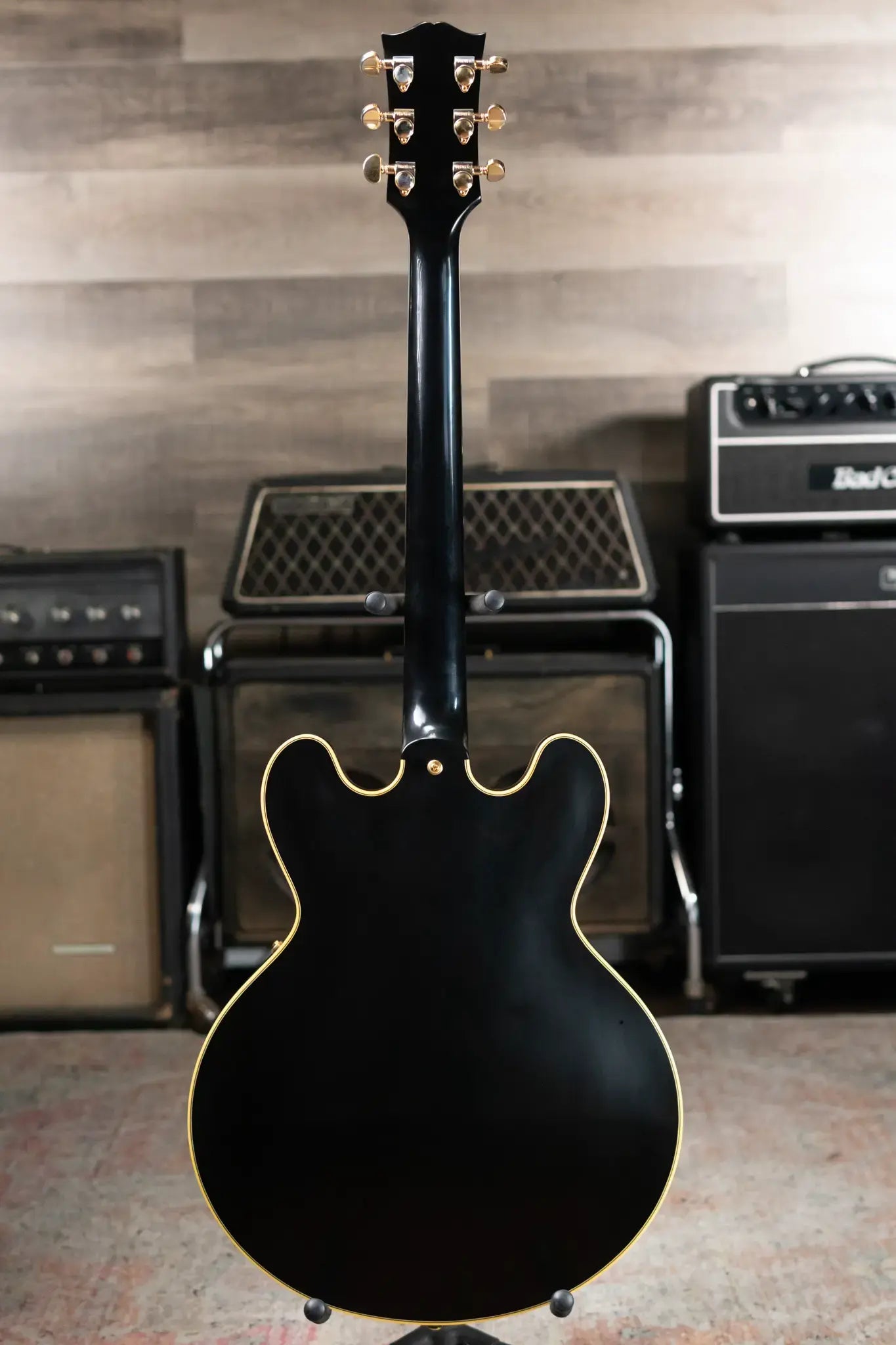 Gibson Custom Shop 1959 ES-355 Reissue Stop Bar VOS Semi-Hollow Electric Guitar - Ebony with Hardshell Case