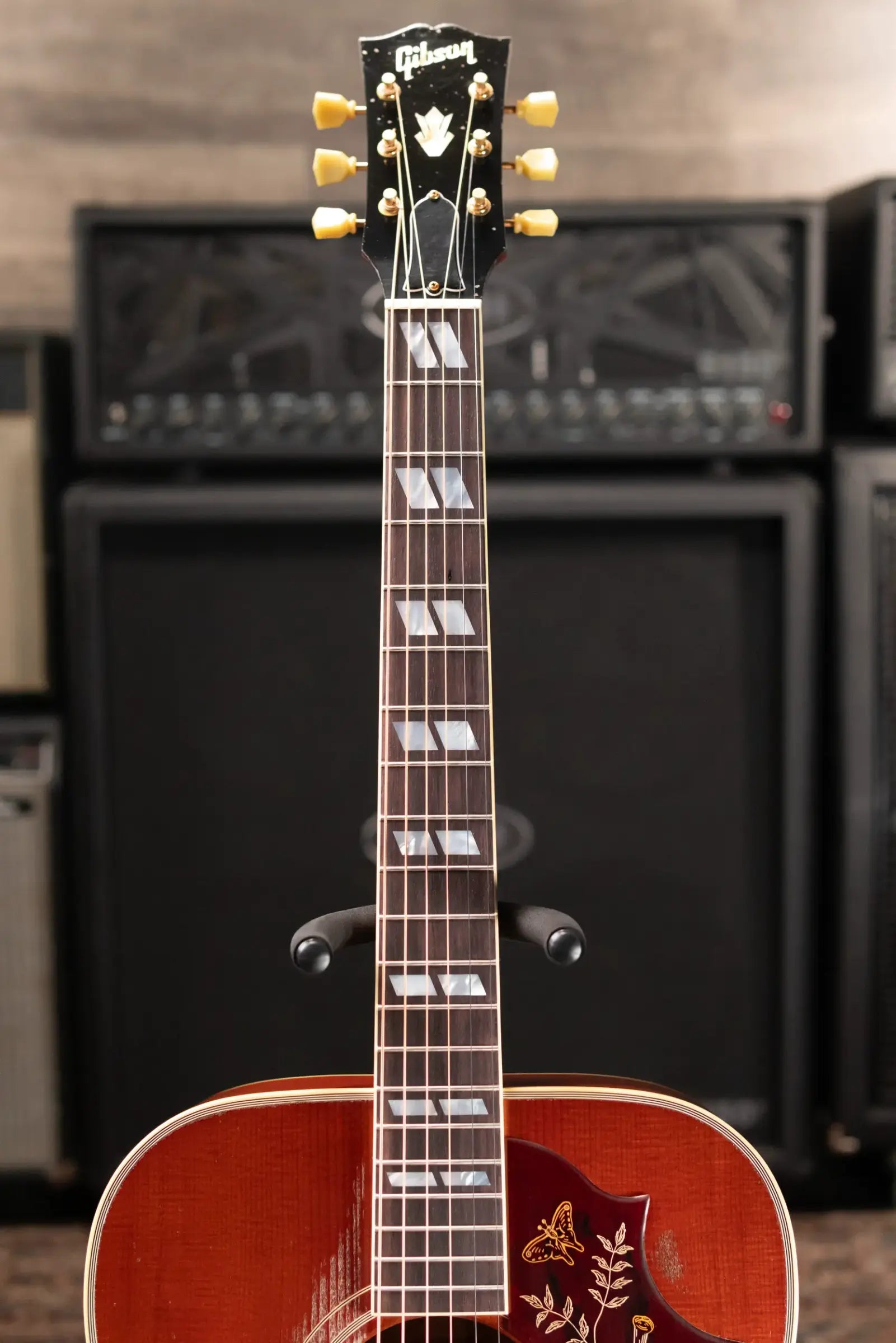Gibson Custom Shop 1960 Hummingbird Murphy Lab Heavy Aged Dreadnought Acoustic Guitar - Heritage Cherry Sunburst with Hardshell Case