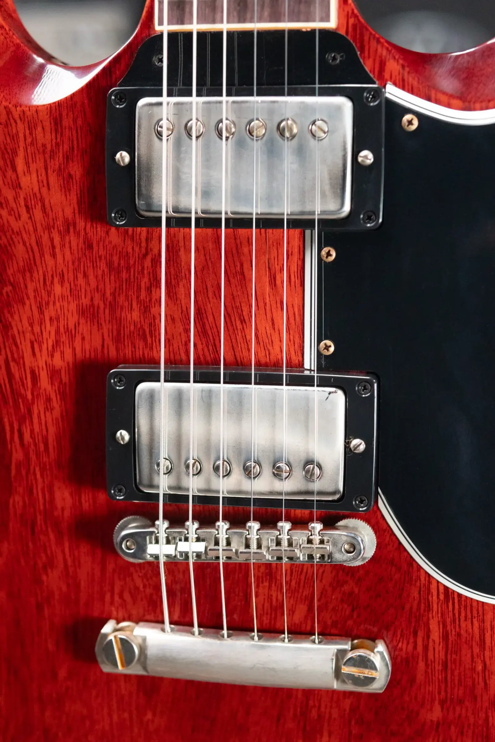 Gibson Custom Shop 1961 SG Les Paul Standard Stop Bar VOS Reissue Electric Guitar - Cherry Red with Hardshell Case