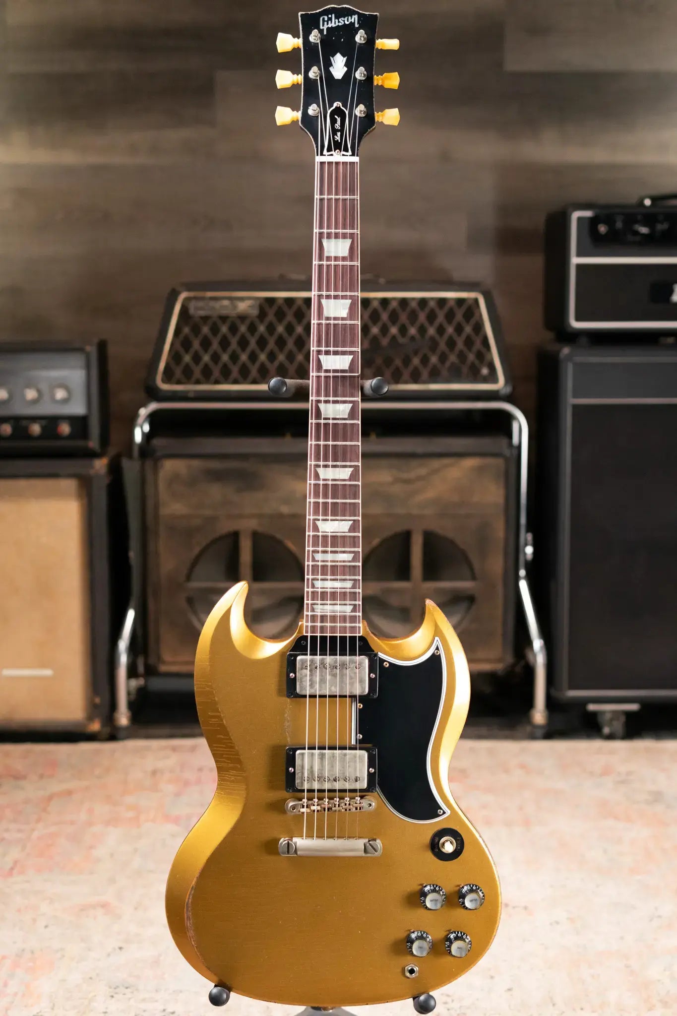 Gibson Custom Shop 1961 SG Standard Murphy Lab Ultra Heavy Aged Electric Guitar - Double Gold Aged with Hardshell Case