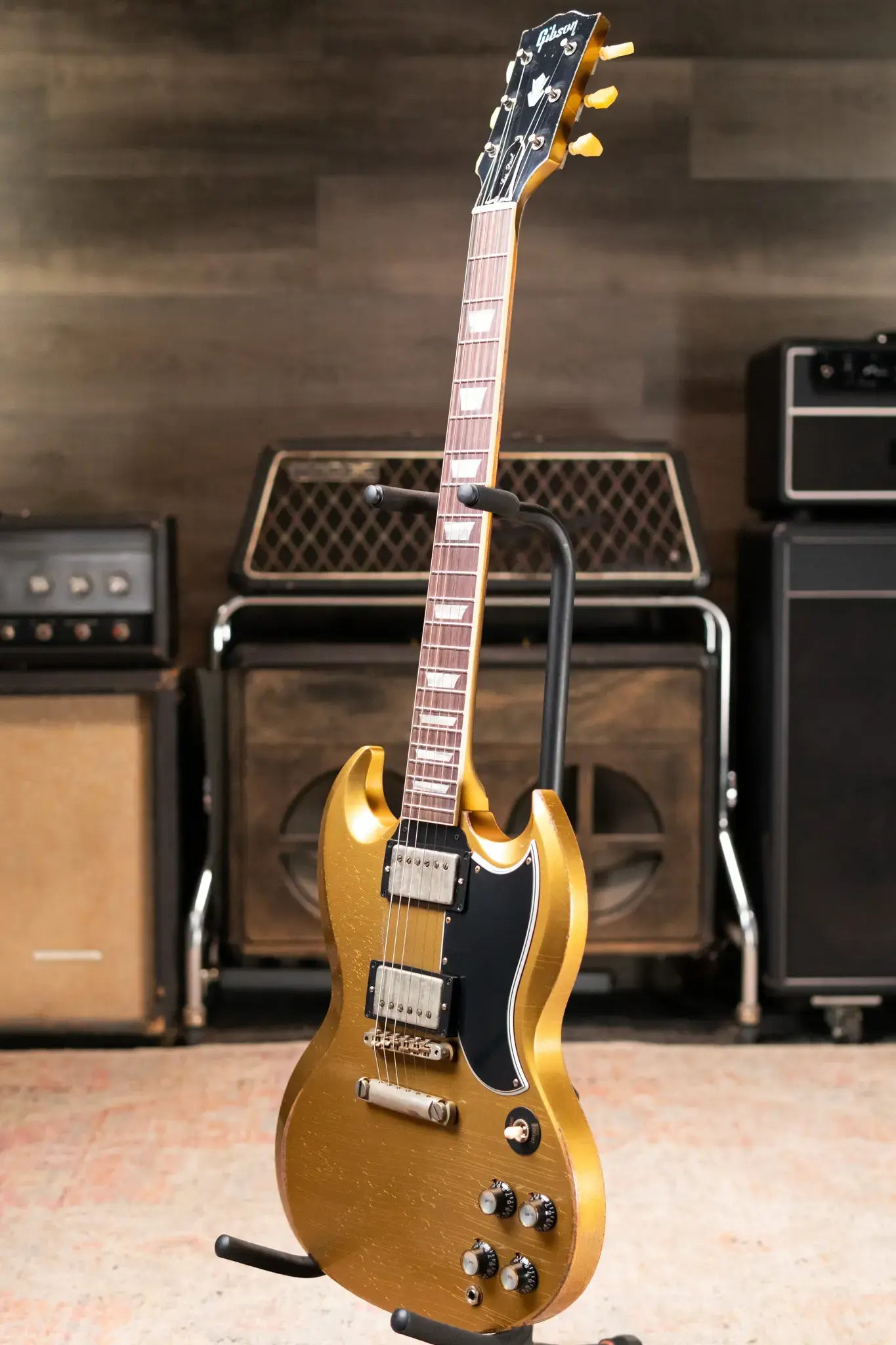 Gibson Custom Shop 1961 SG Standard Murphy Lab Ultra Heavy Aged Electric Guitar - Double Gold Aged with Hardshell Case