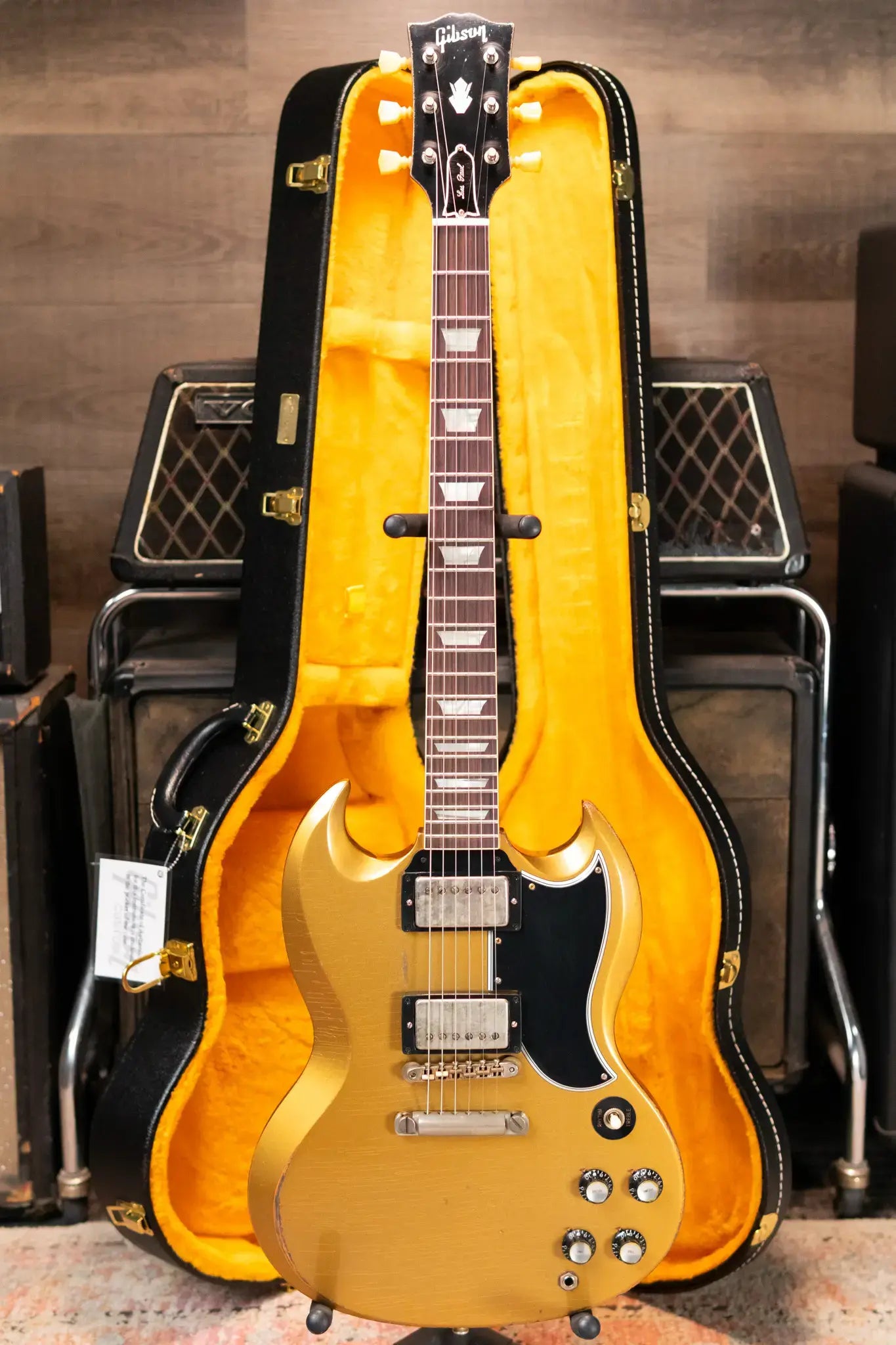 Gibson Custom Shop 1961 SG Standard Murphy Lab Ultra Heavy Aged Electric Guitar - Double Gold Aged with Hardshell Case