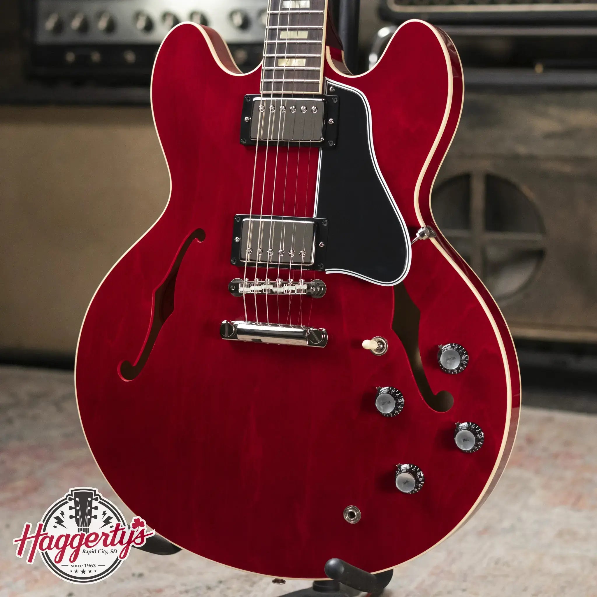 Gibson Custom Shop 1964 ES-335 Reissue Semi-Hollow Electric Guitar - Viking Red Gloss with Hardshell Case