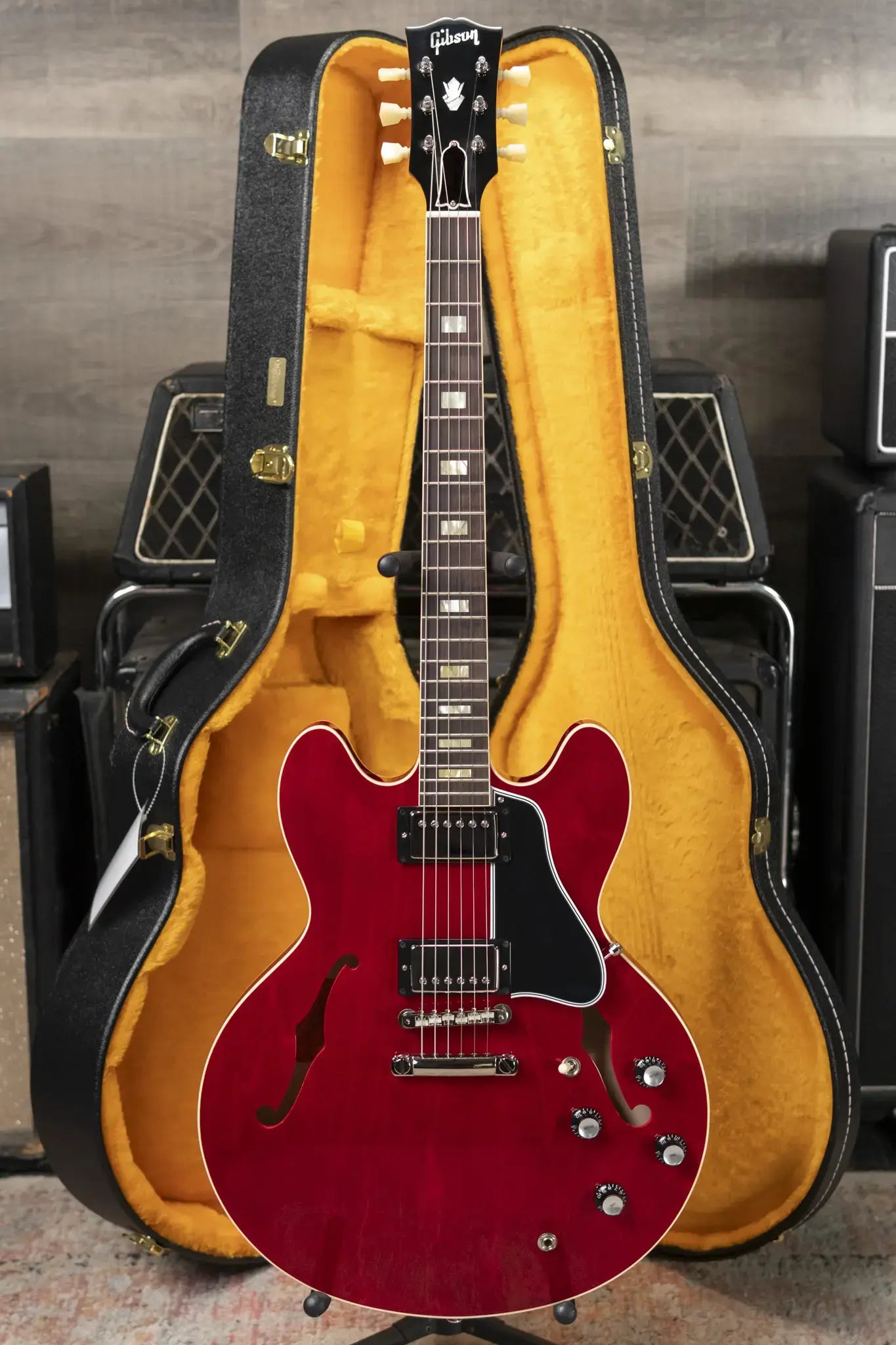 Gibson Custom Shop 1964 ES-335 Reissue Semi-Hollow Electric Guitar - Viking Red Gloss with Hardshell Case