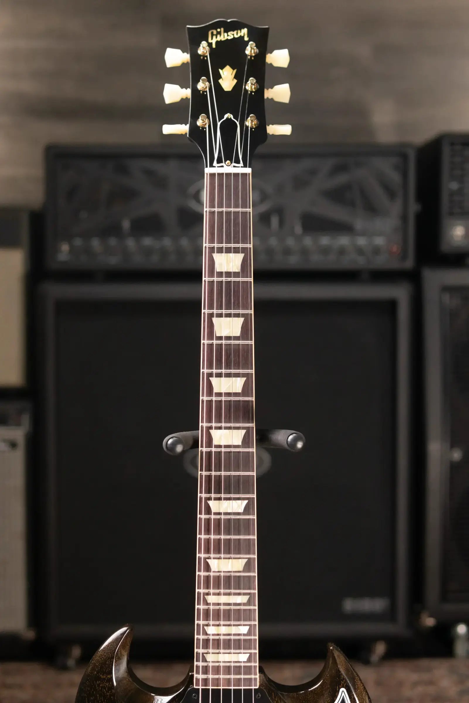 Gibson Custom Shop 1964 SG Standard with Maestro Electric Guitar - TV Black Gold with Hardshell Case