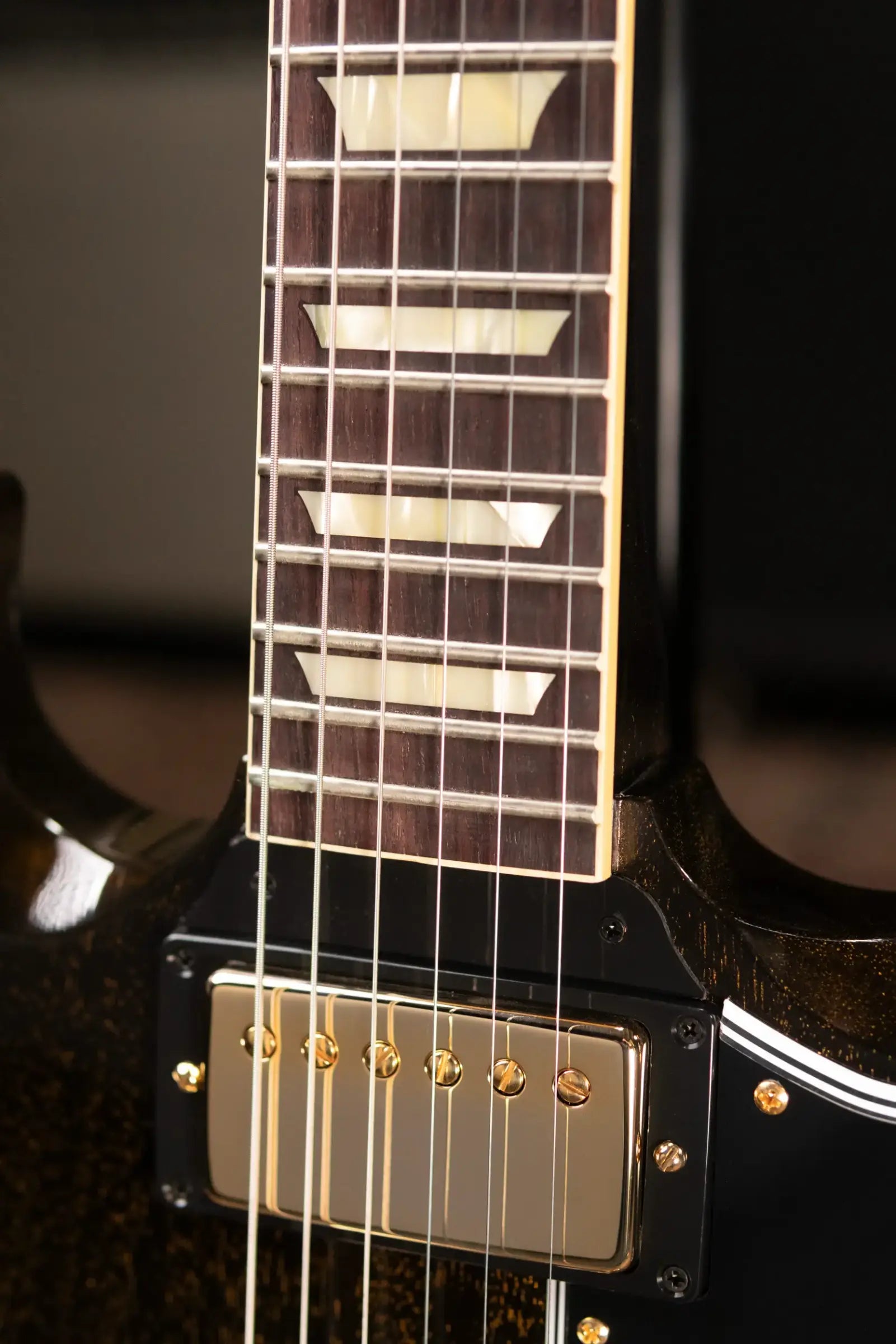Gibson Custom Shop 1964 SG Standard with Maestro Electric Guitar - TV Black Gold with Hardshell Case