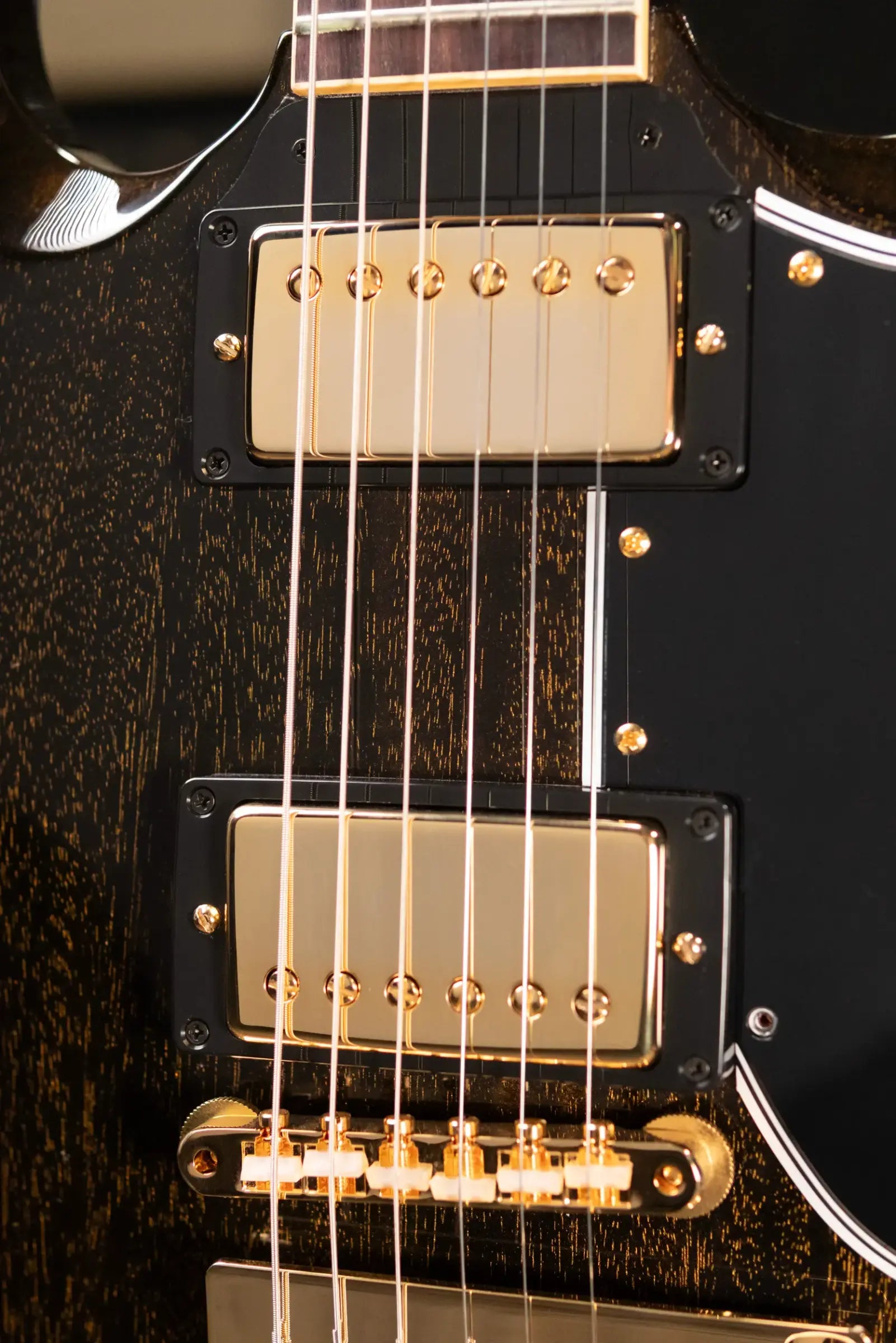 Gibson Custom Shop 1964 SG Standard with Maestro Electric Guitar - TV Black Gold with Hardshell Case