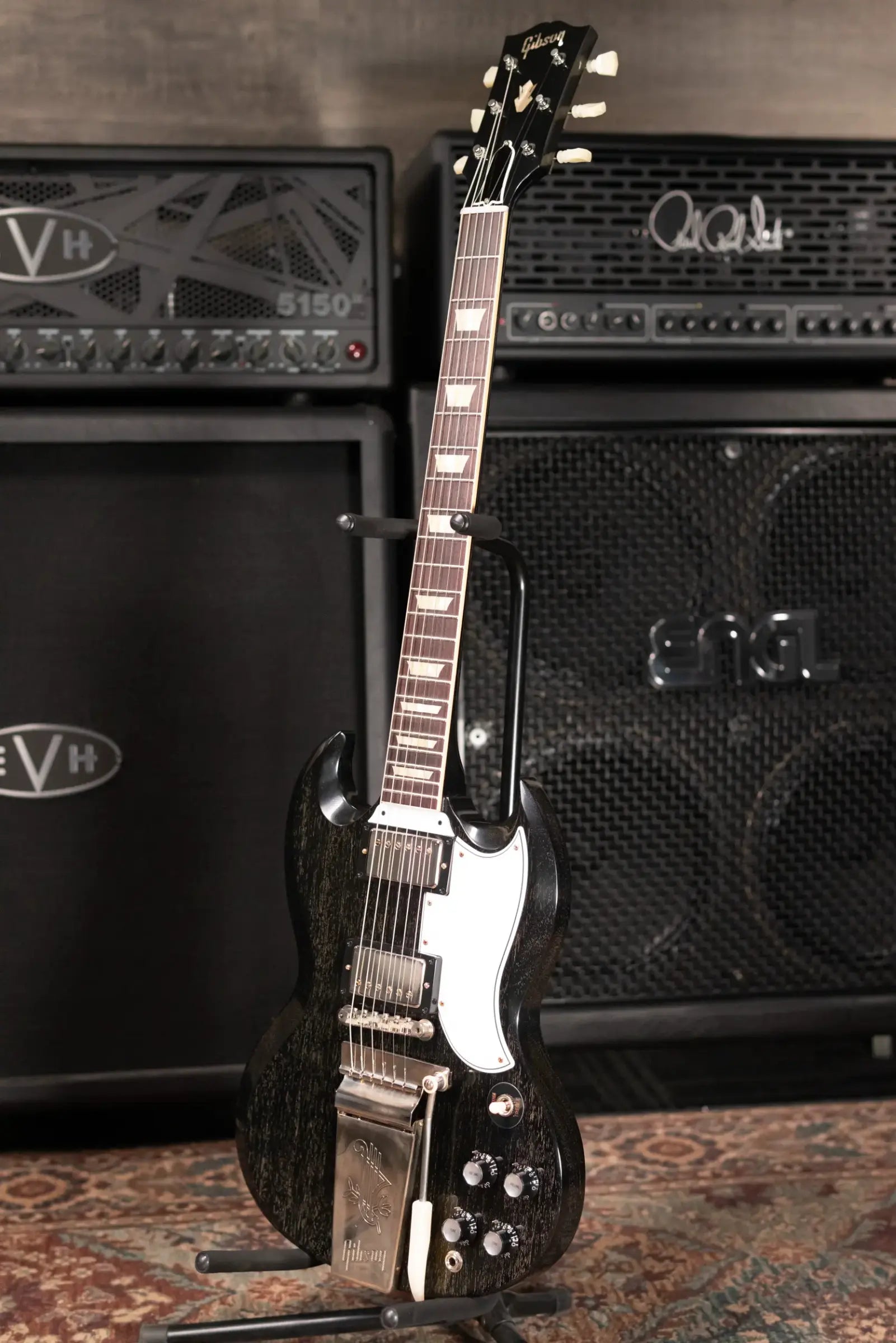 Gibson Custom Shop 1964 SG Standard with Maestro VOS Electric Guitar - Silver Fox with Hardshell Case