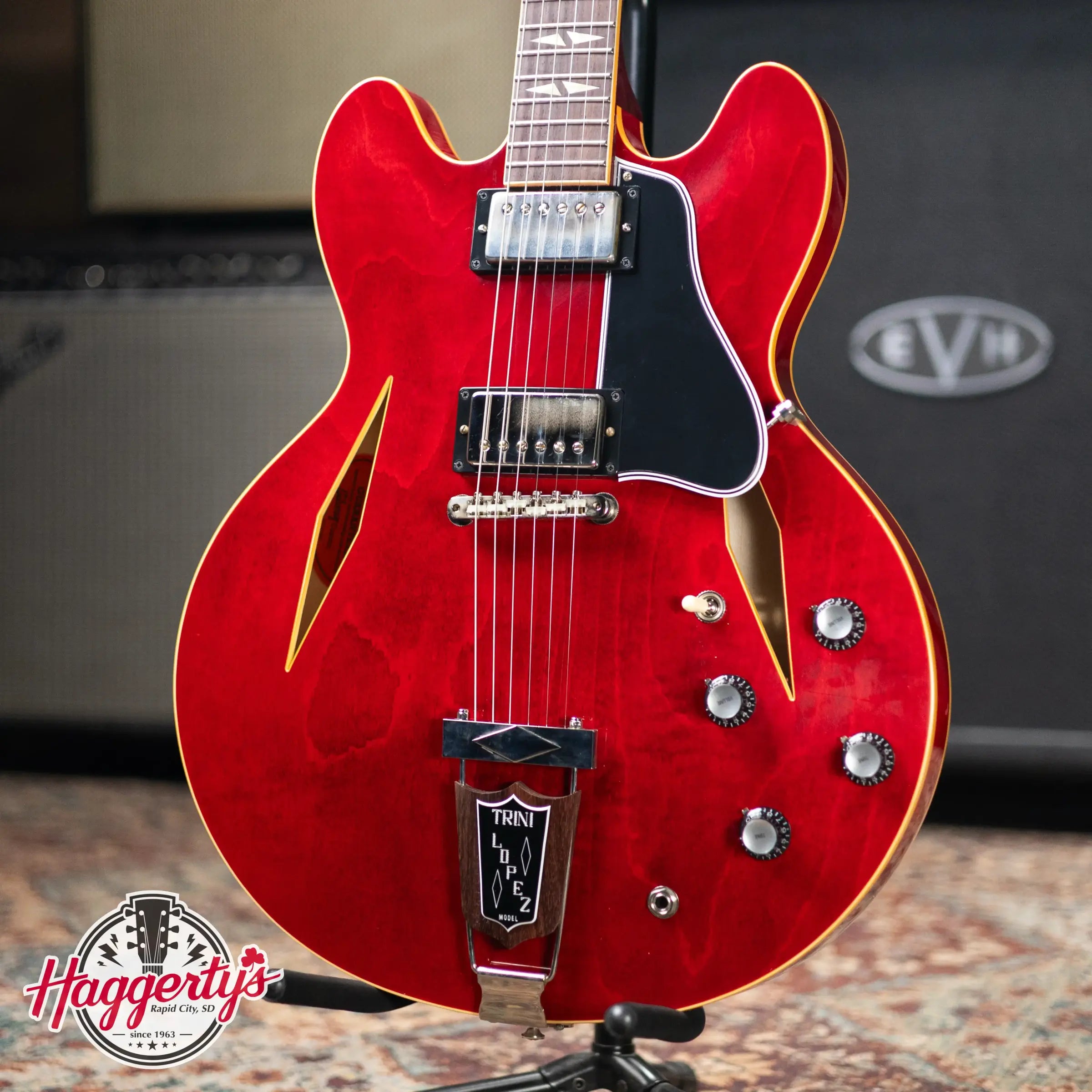 Gibson Custom Shop 1964 Trini Lopez Standard Reissue VOS Semi-Hollow Guitar - Sixties Cherry with Hardshell Case