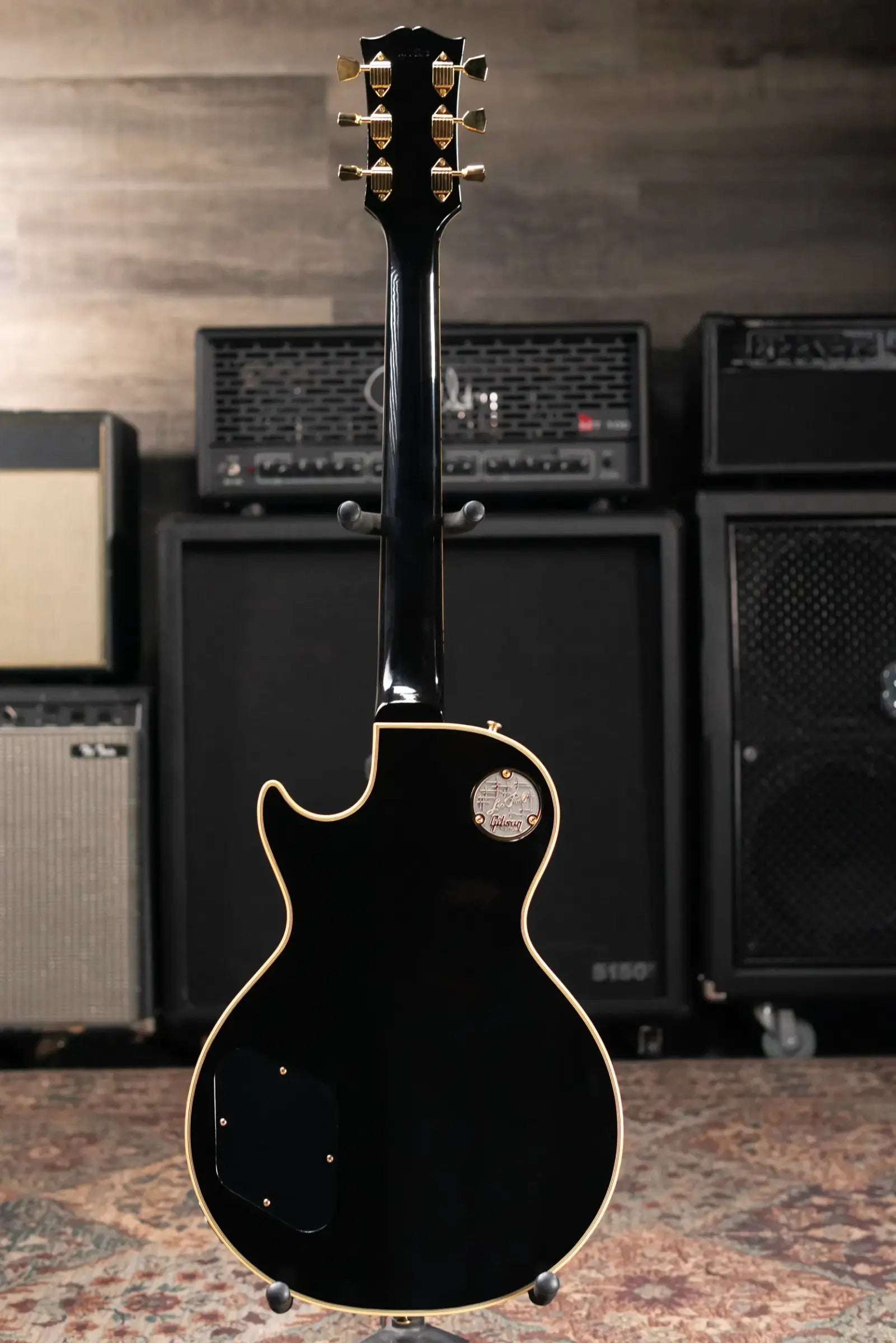 Gibson Custom Shop 1968 Les Paul Custom Reissue Electric Guitar - Ebony with Hardshell Case