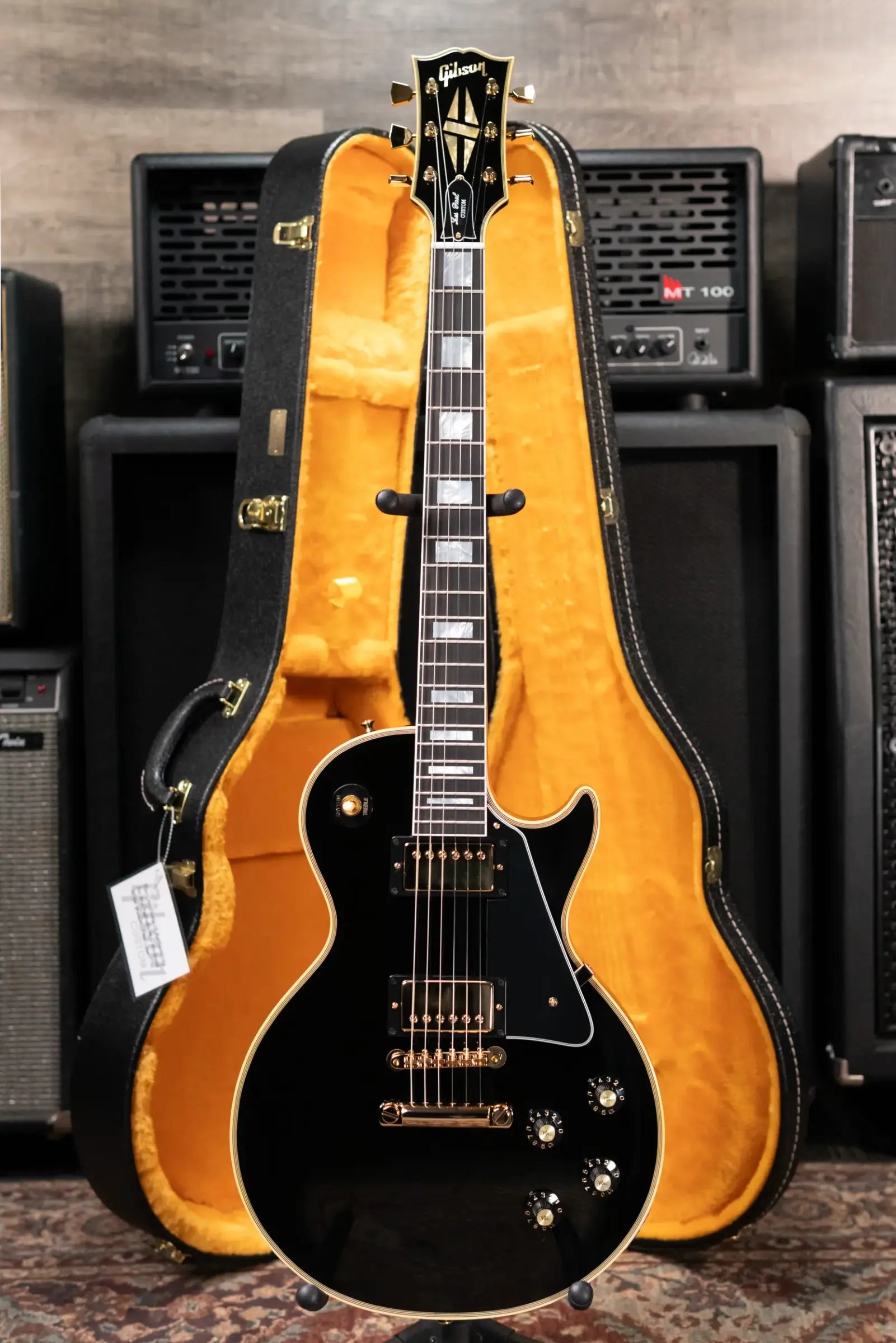 Gibson Custom Shop 1968 Les Paul Custom Reissue Electric Guitar - Ebony with Hardshell Case