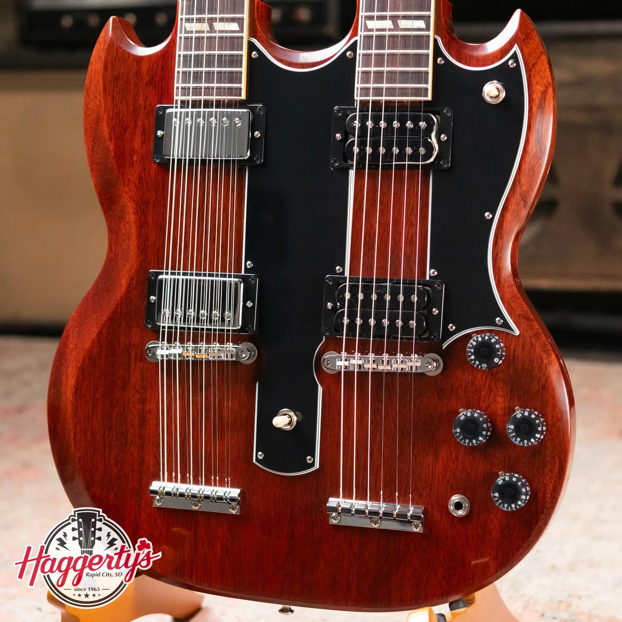 Gibson Custom Shop 1969 EDS 1275 Jimmy Page Doubleneck VOS Electric Guitar - Cherry with Hardshell Case