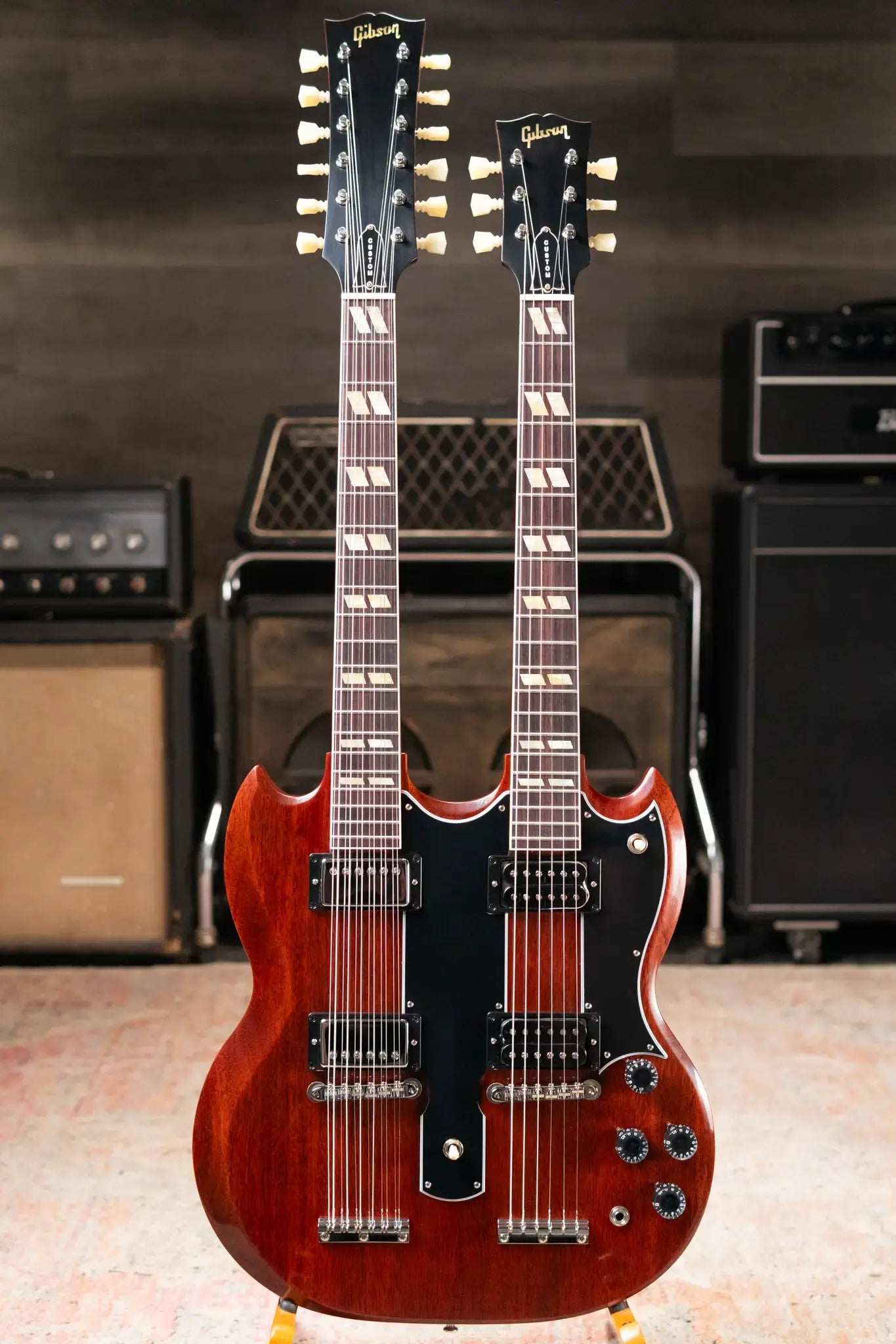 Gibson Custom Shop 1969 EDS 1275 Jimmy Page Doubleneck VOS Electric Guitar - Cherry with Hardshell Case