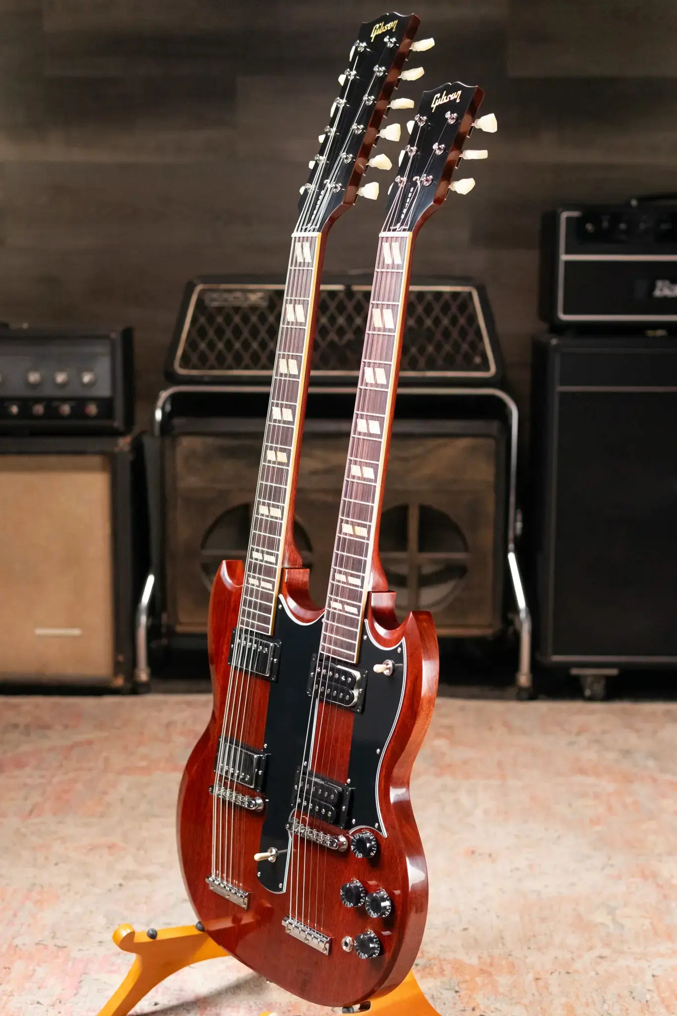 Gibson Custom Shop 1969 EDS 1275 Jimmy Page Doubleneck VOS Electric Guitar - Cherry with Hardshell Case