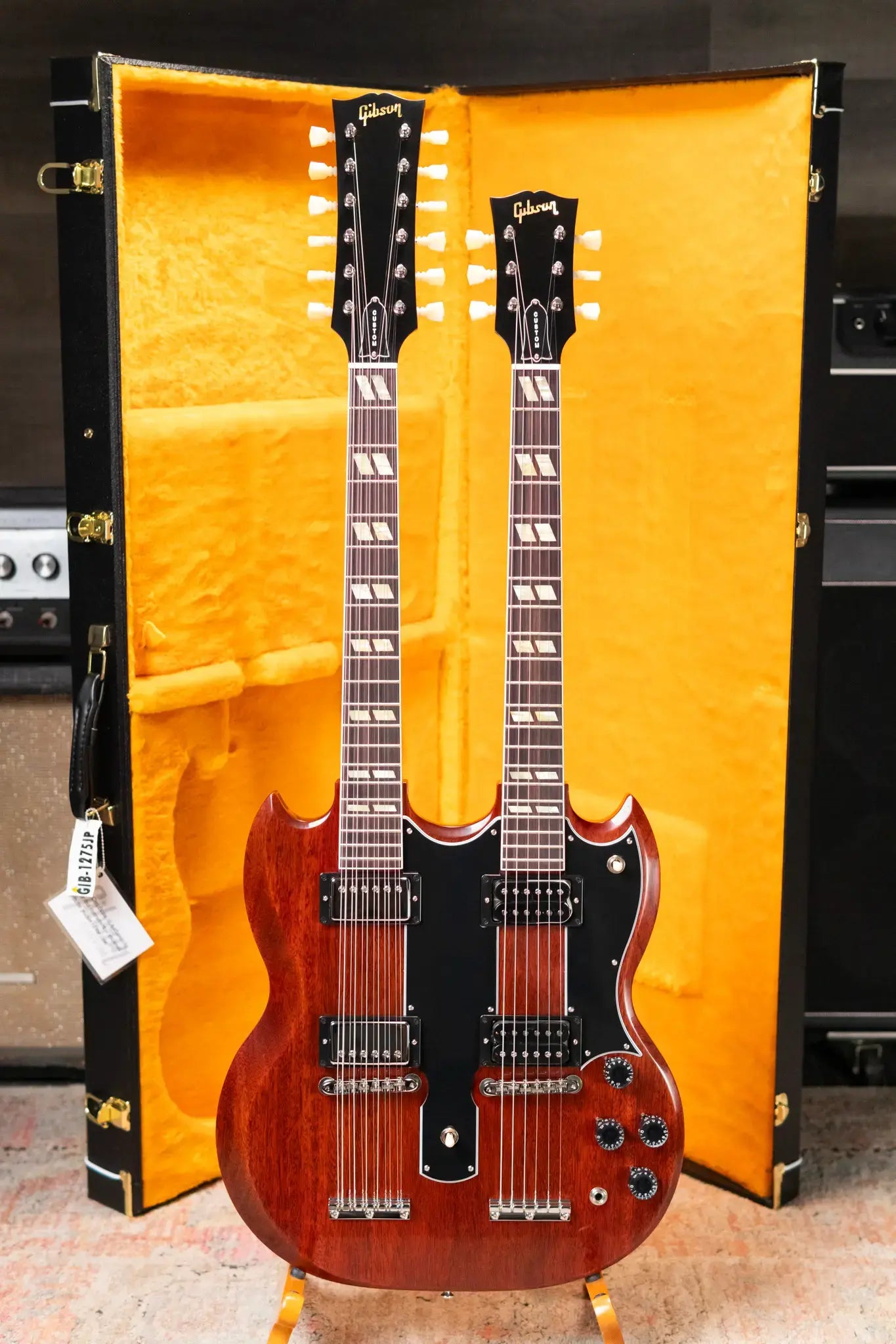 Gibson Custom Shop 1969 EDS 1275 Jimmy Page Doubleneck VOS Electric Guitar - Cherry with Hardshell Case